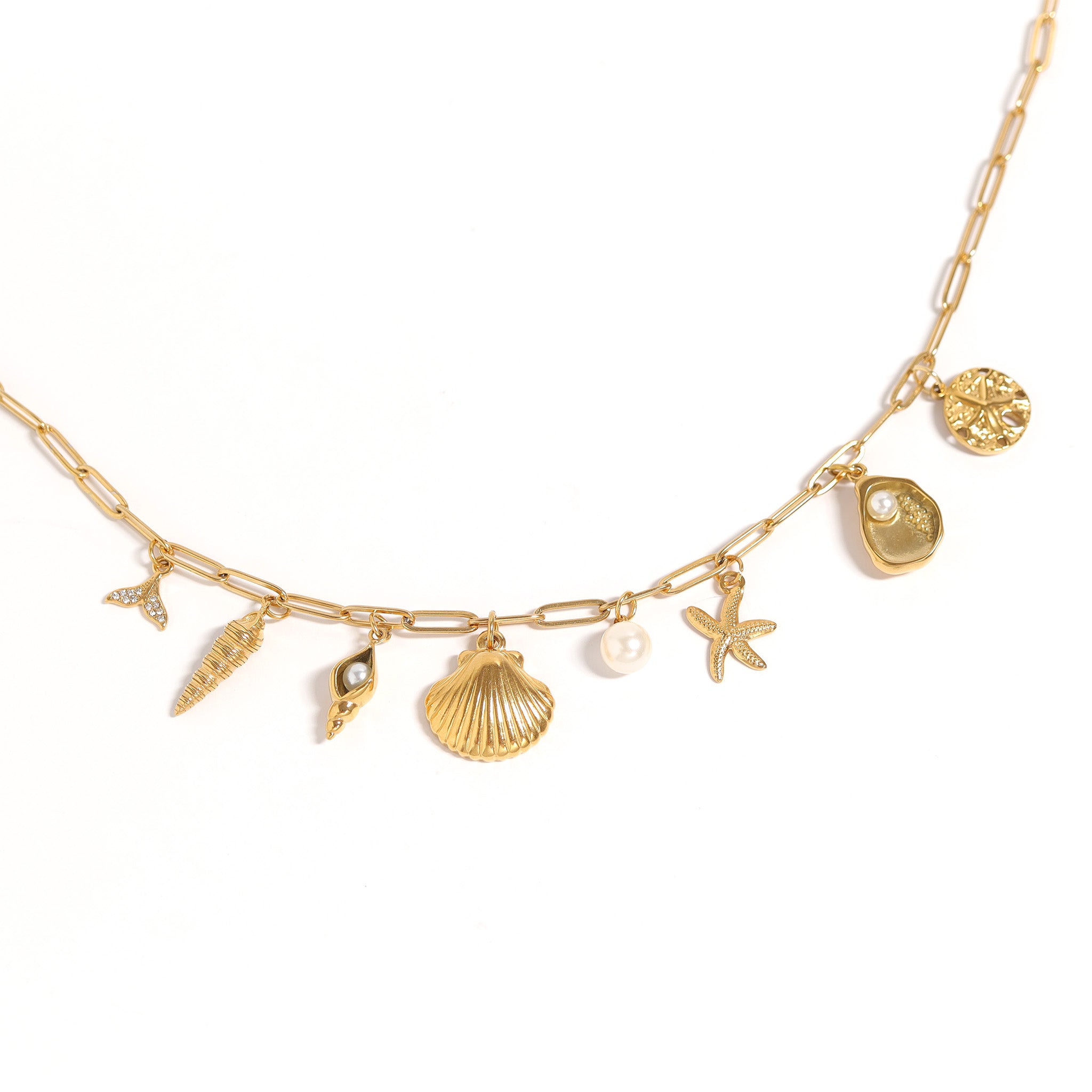 18K Gold PVD Stainless Steel 92 Piece Nautical Charm Bar Set / BND0061、mySite、dreamappss