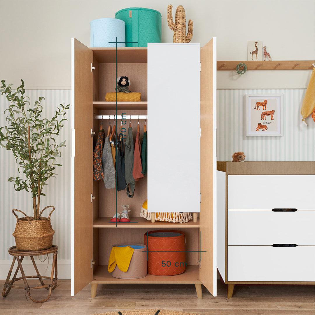  Tutti Bambini Fika Wardrobe - White/Light Oak、mySite、merchandisen