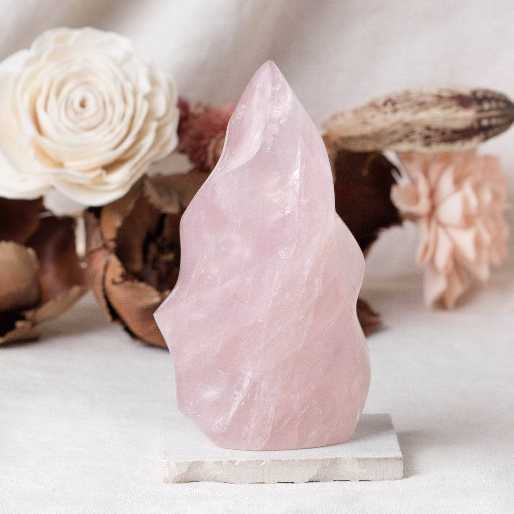 Rose Quartz Flame Crystals - 1 of a Kind、mySite、hinf8tx79