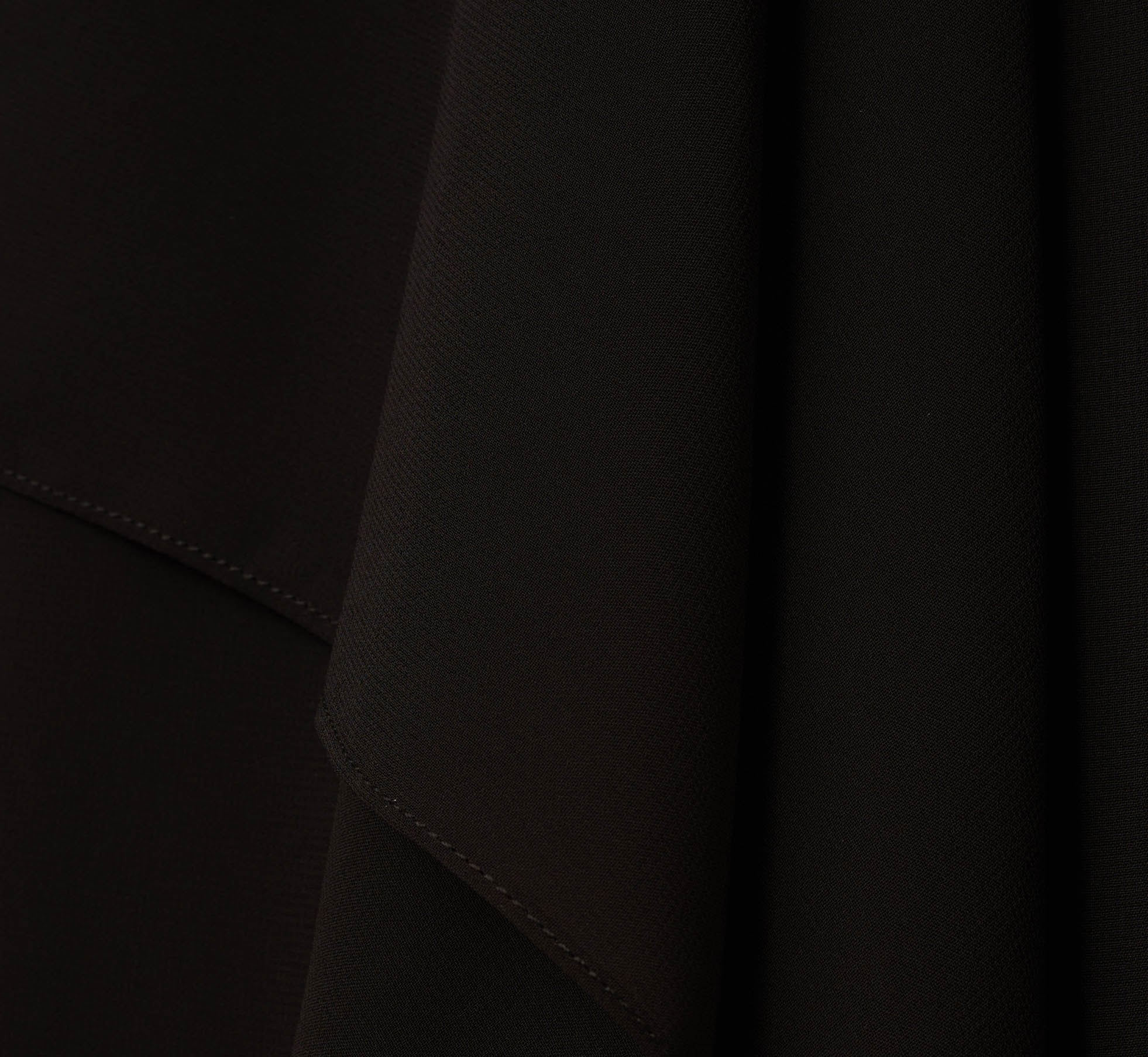 Plus Size Sleeveless Chiffon Dress With Cascading Details In Black、mySite、solidvoid