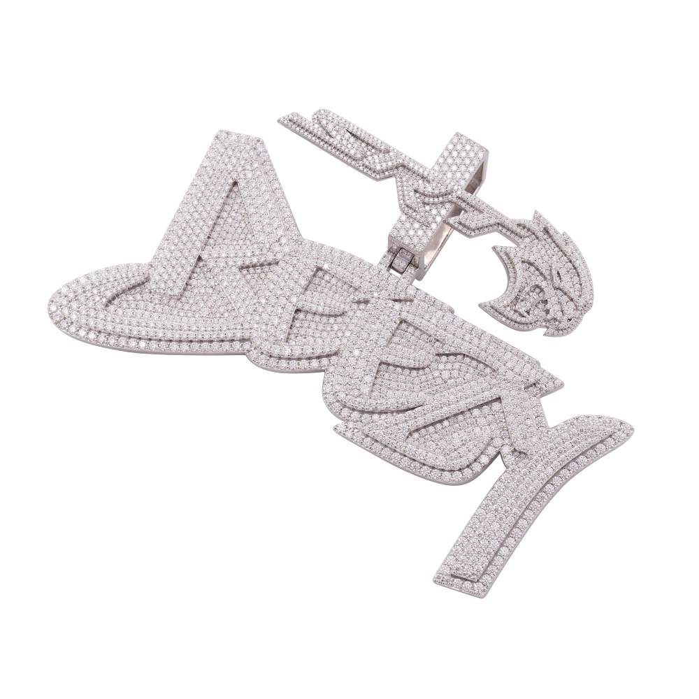 SRT Breezy Custom Moissanite Pendant 14K White Gold、mySite、hinf8tx79