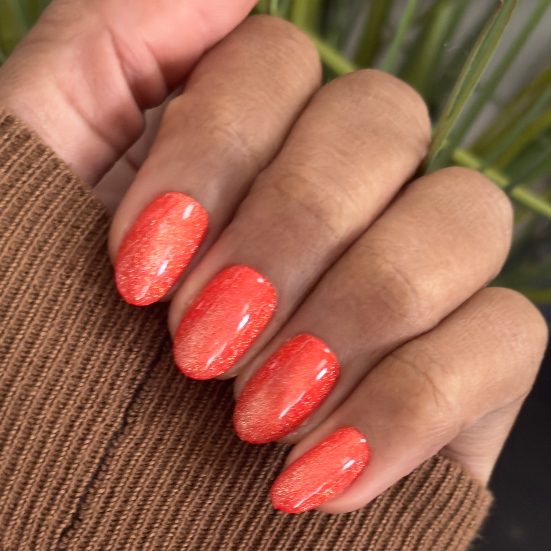 Velvet Lava - Press-On | Medium | Oval、mySite、solidvoid