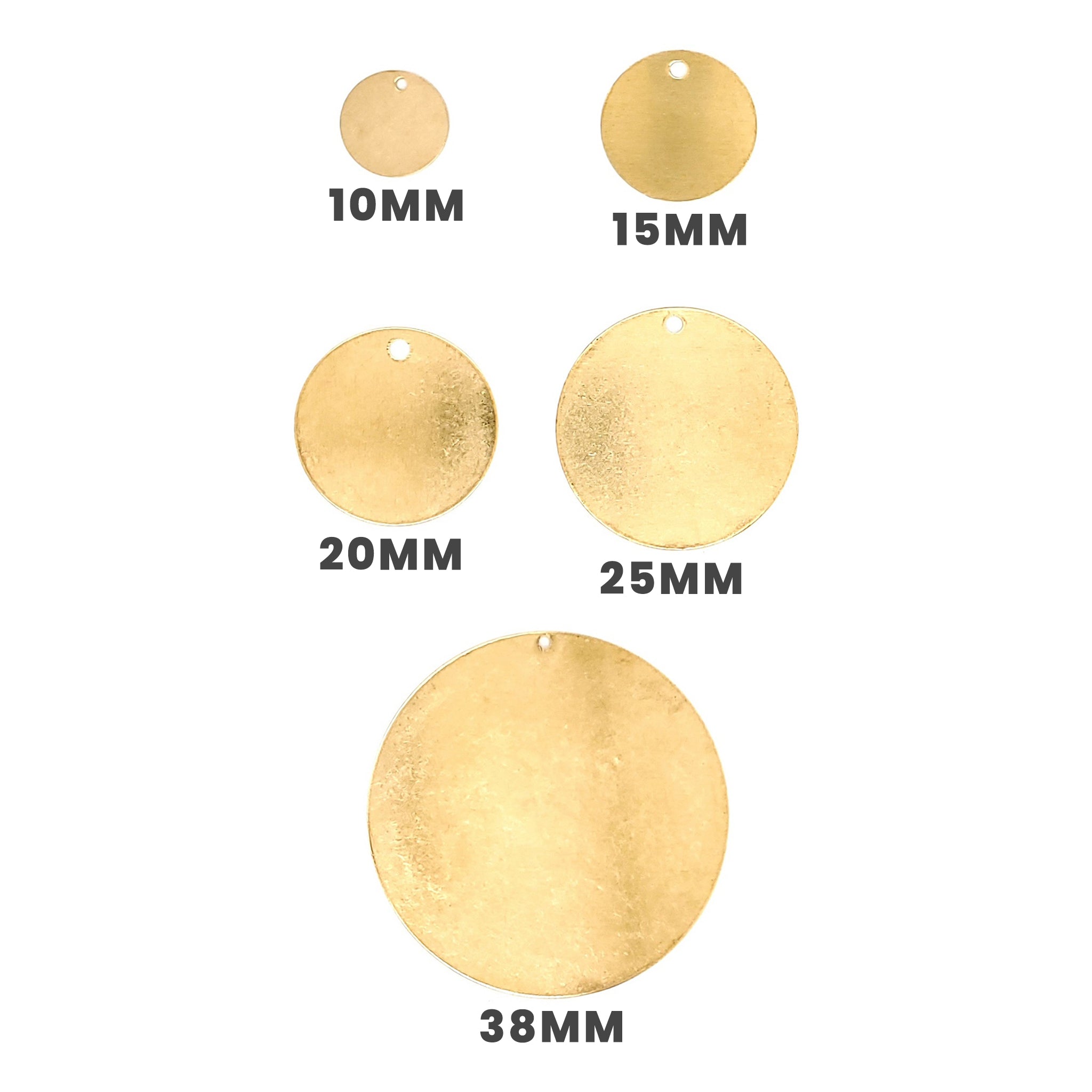 Brass Blank Round Disc Pendant With Hole / SBB0198、mySite、dreamappss