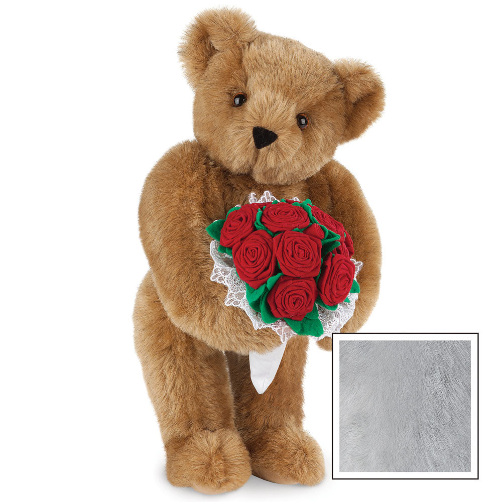 15 In. Red Rose Bouquet Teddy Bear、mySite、g9winljtr