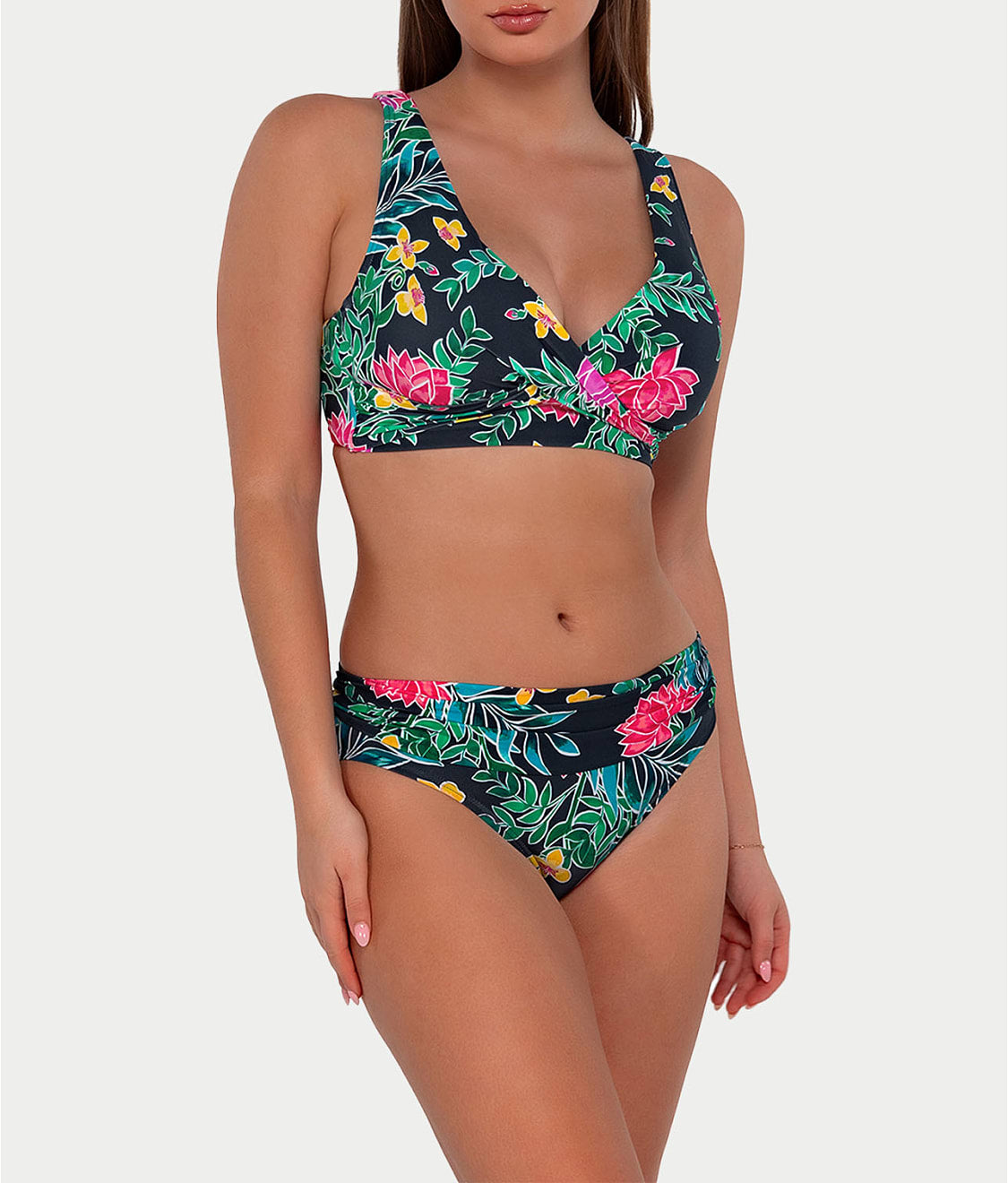 Printed Elsie Underwire Wrap Bikini Top、mySite、bengalsvssteelers