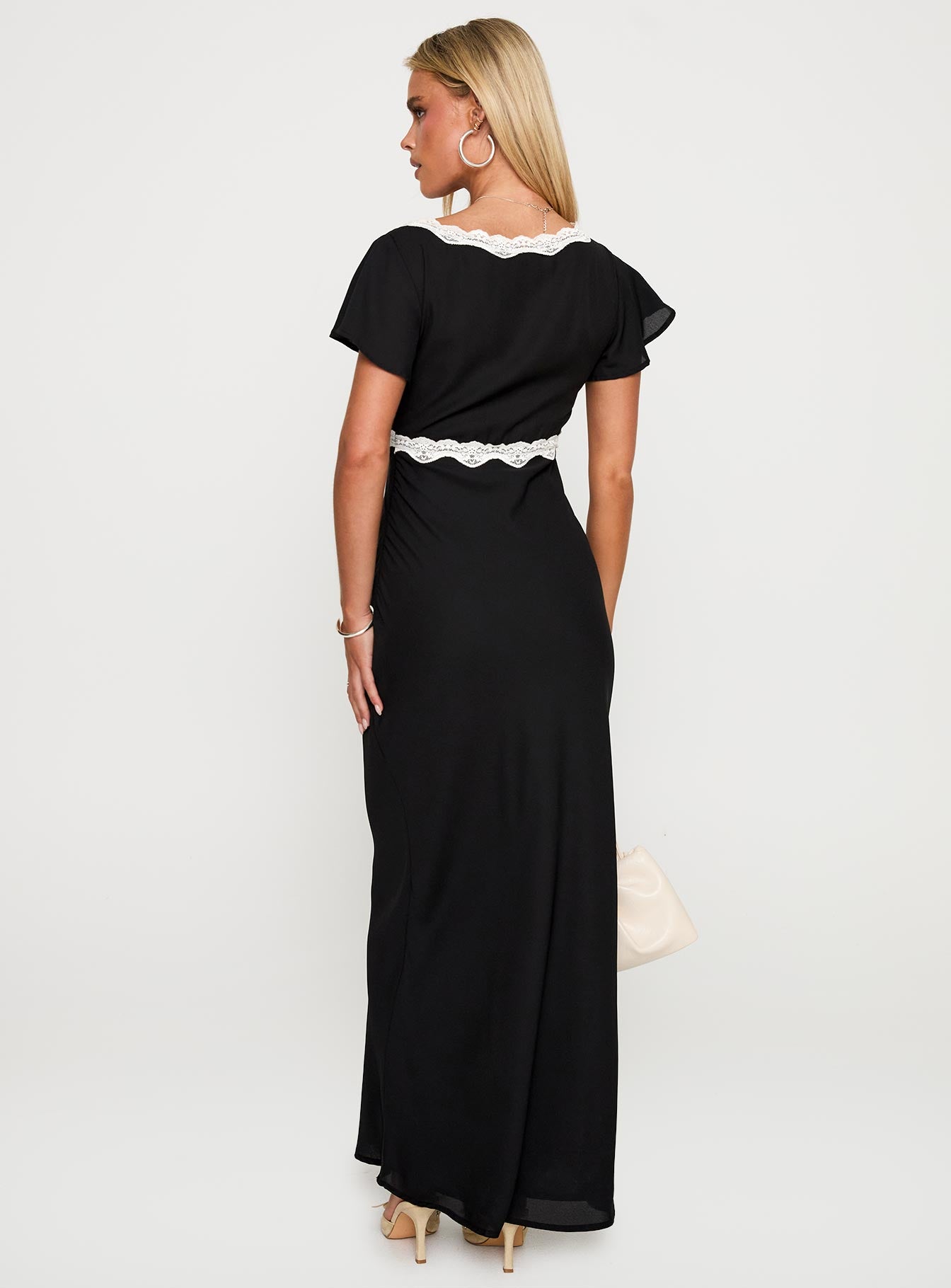 Barbarita Lace Maxi Dress Black、mySite、solidvoid