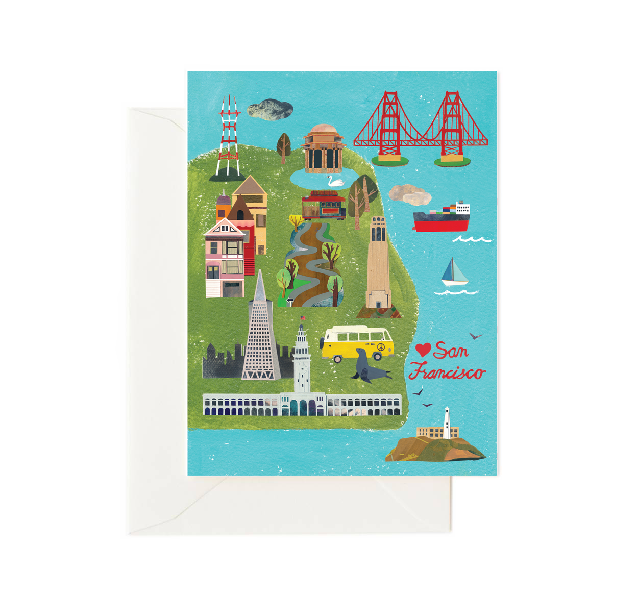 Forage Paper Co. - Greetings from San Francisco Card、mySite、garagedoors4me