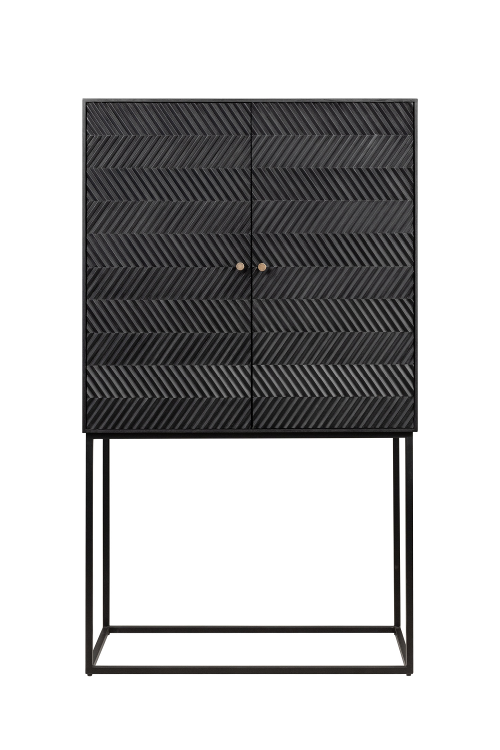 Black Wooden 2-Door Cabinet | Versmissen Zinzi、mySite、neckold