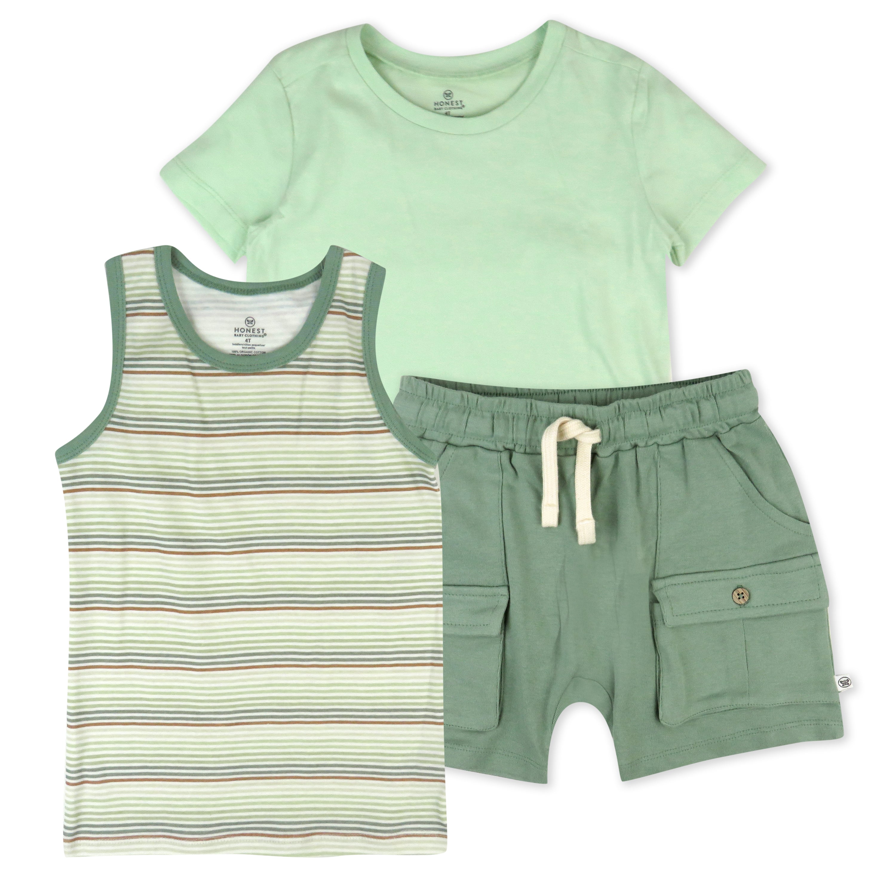  Toddler 3-Piece Short Sleeve T-Shirt, Muscle and Short Set、mySite、layawaytickets