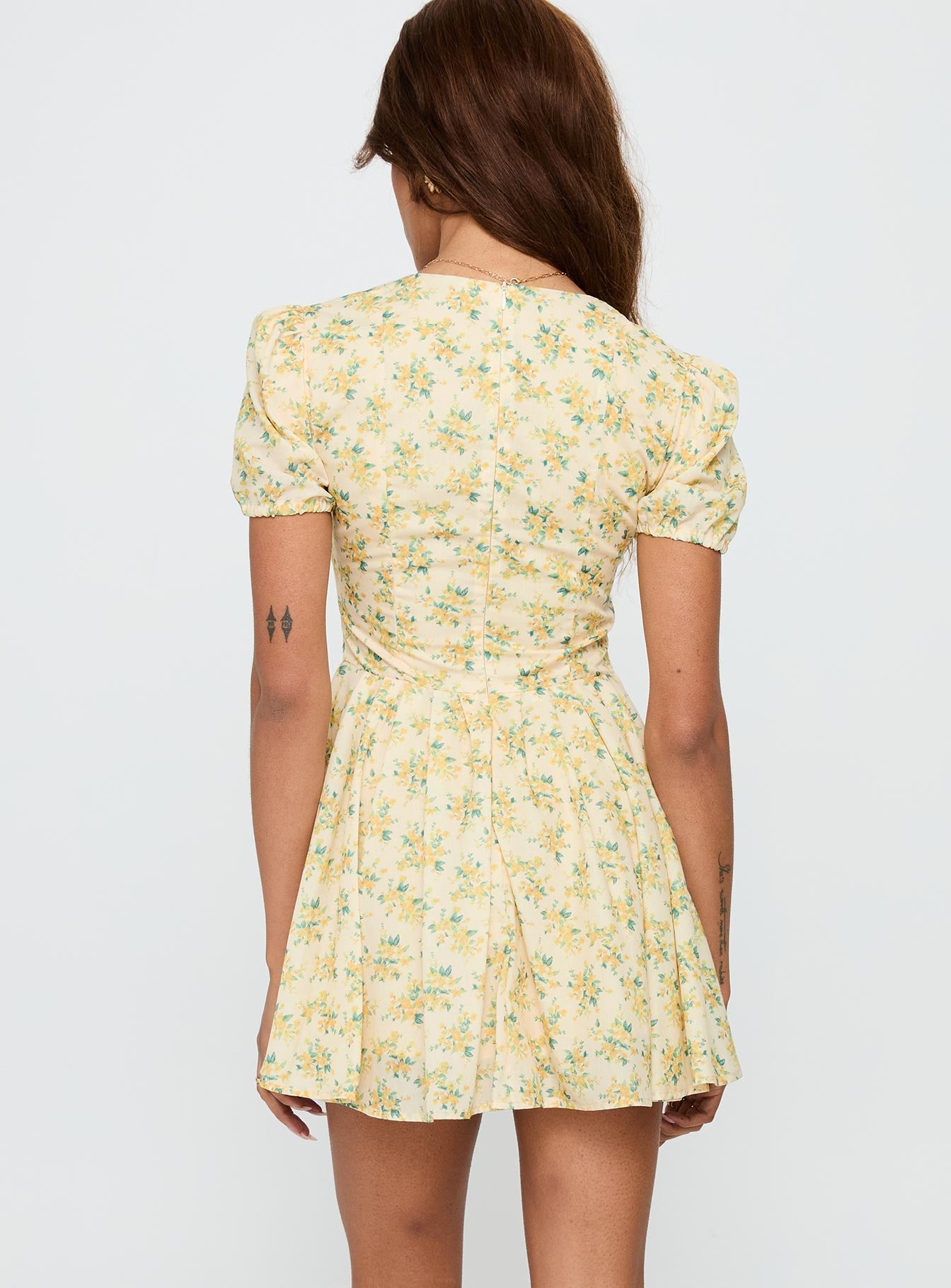 Ethelyn Mini Dress Yellow Floral、mySite、solidvoid