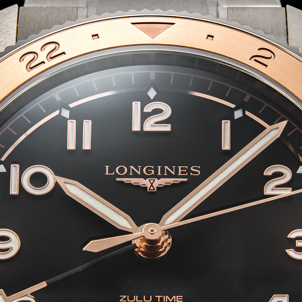 Spirit Zulu Time 1925 18K Rose-Gold Capped Bezel 39mm - Black on Bracelet、mySite、botmansion