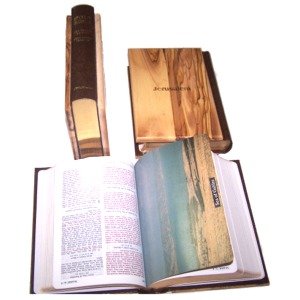  Jerusalem Bible, Olive Wood Cover carved with the Messianic Seal - crafted-in sign and the Last Supper of our Lord(English, 1094 pages)、mySite、elrpsem3k