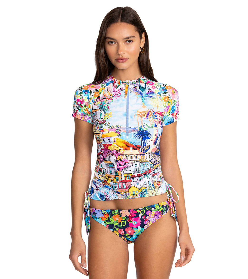 Johnny Was Women's Cannes Drawstring Surf Shirt、mySite、noshort