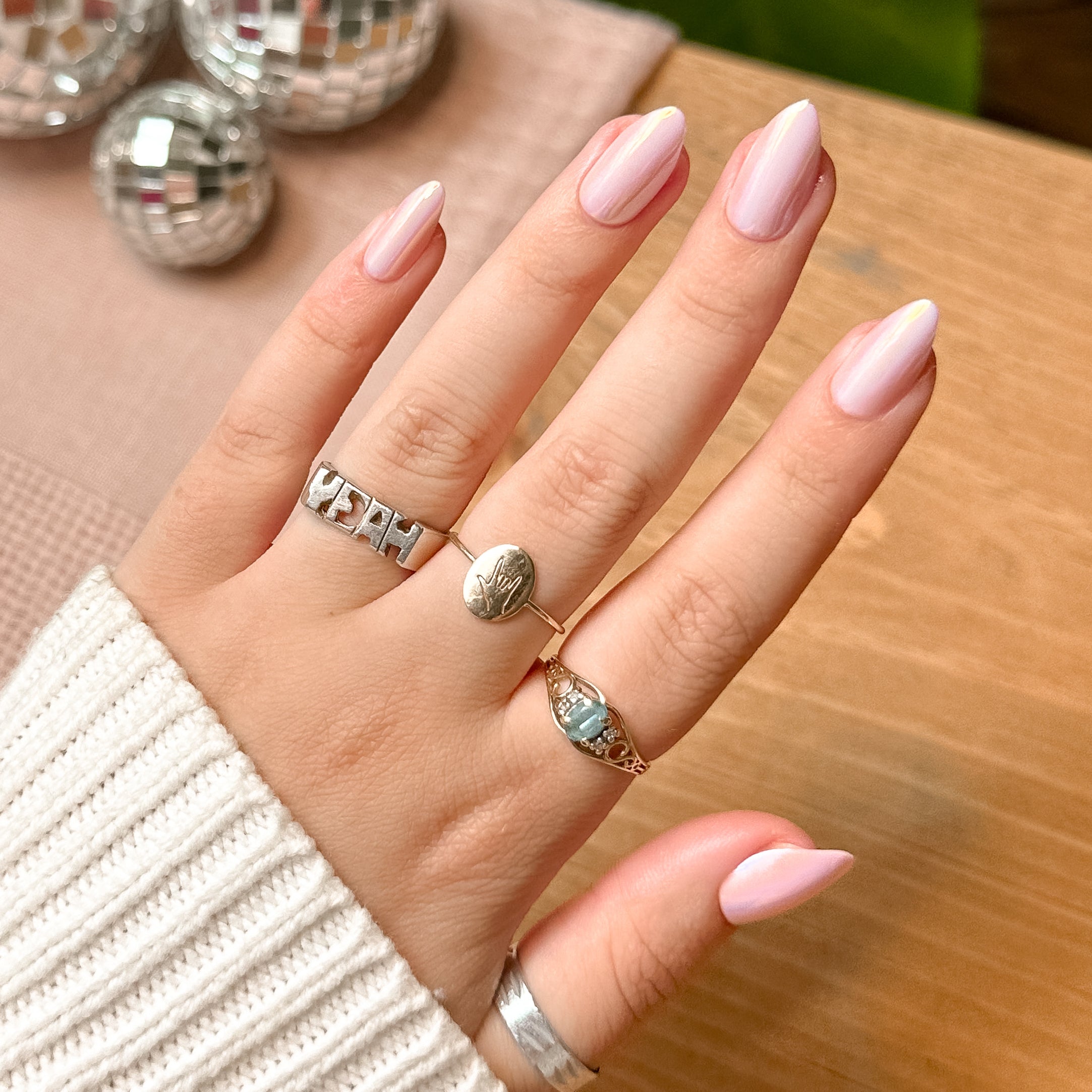 Rose Chrome - Press-On | Medium | Almond、mySite、solidvoid