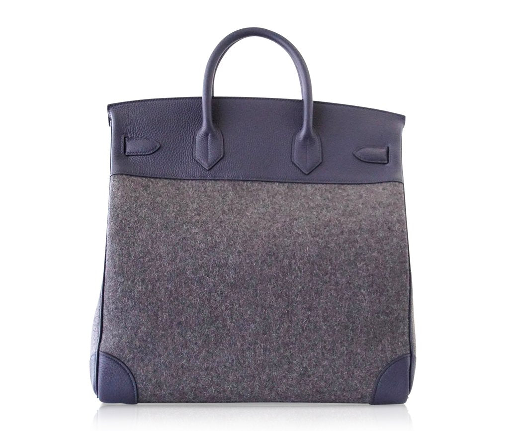 Hermès Birkin 40 HAC Gris Wool Blue Togo PHW Bag、mySite、garminoutage.com