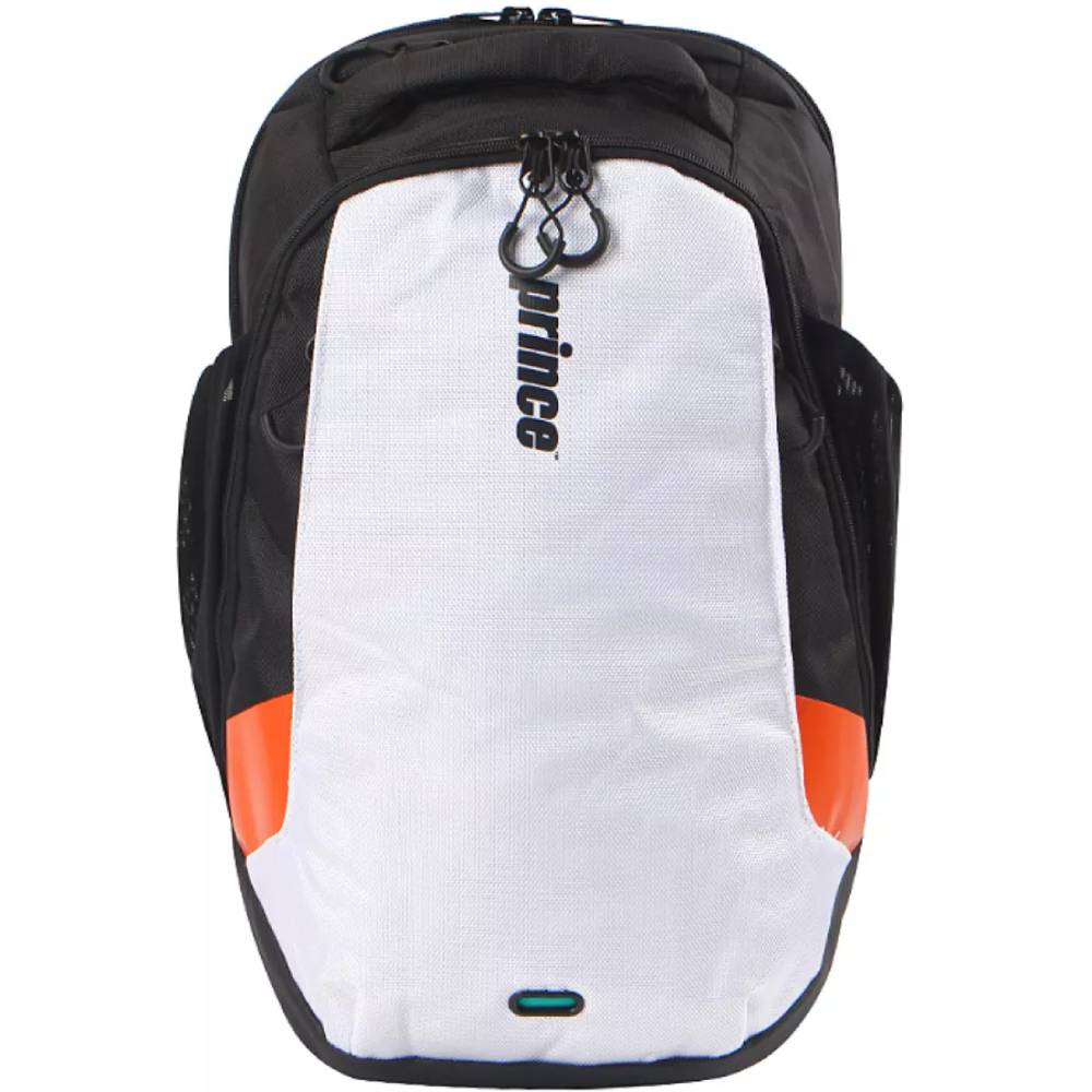 Prince Tour Evo Backpack Racquet Bag (White, Black, Orange)