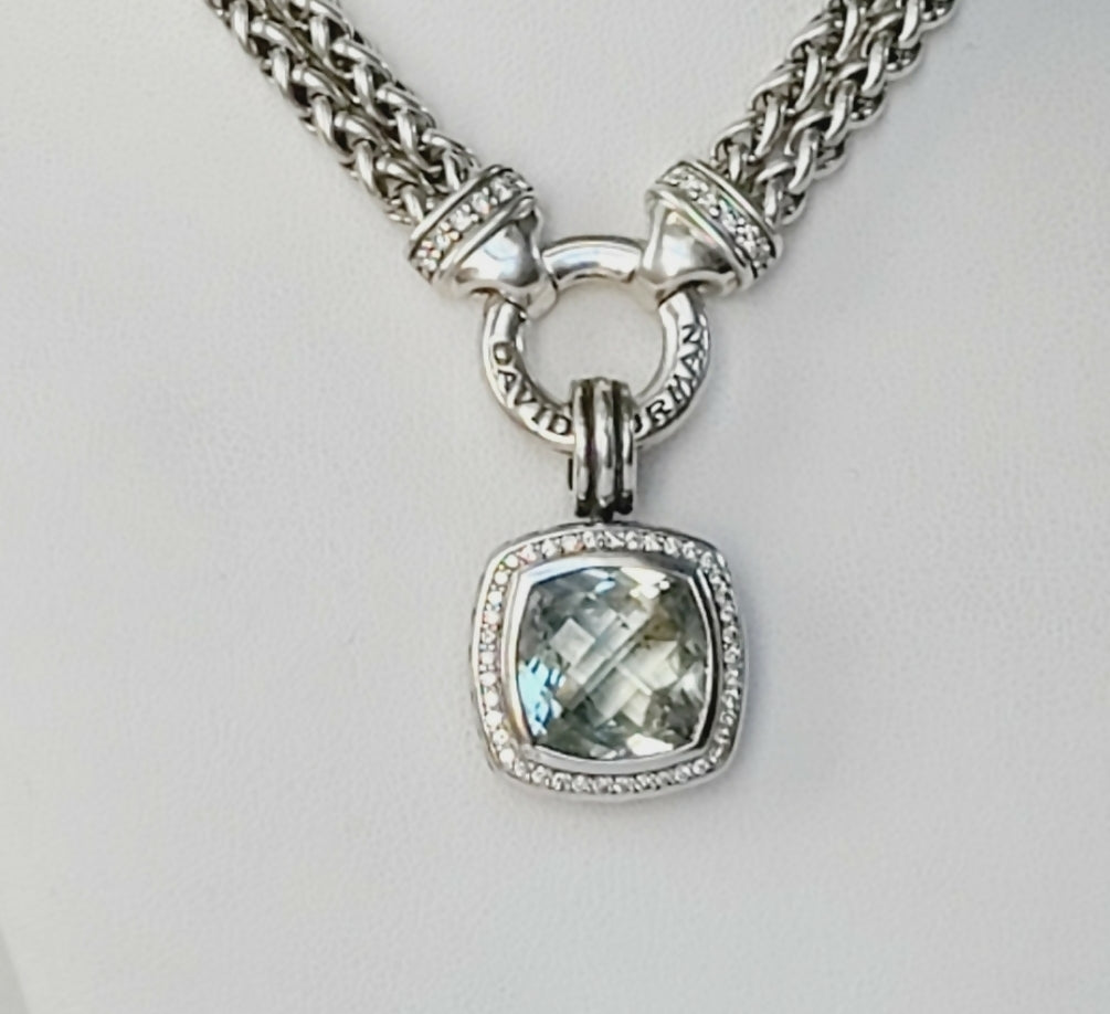 David Yurman Albion 14mm Prasiolite Diamond Pendant、mySite、hinf8tx79