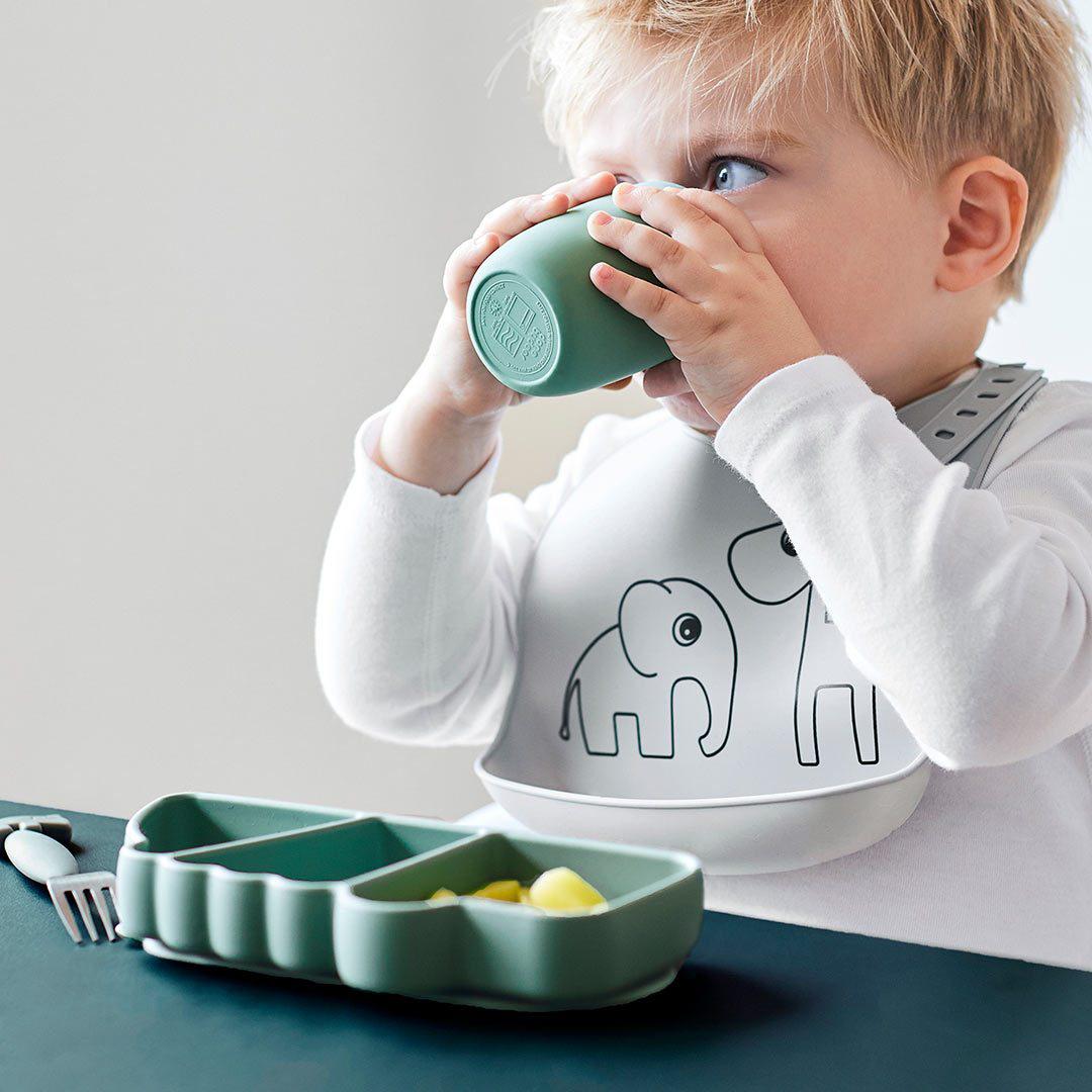  Done by Deer Silicone Stick & Stay Snack Plate - Croco - Green、mySite、merchandisen