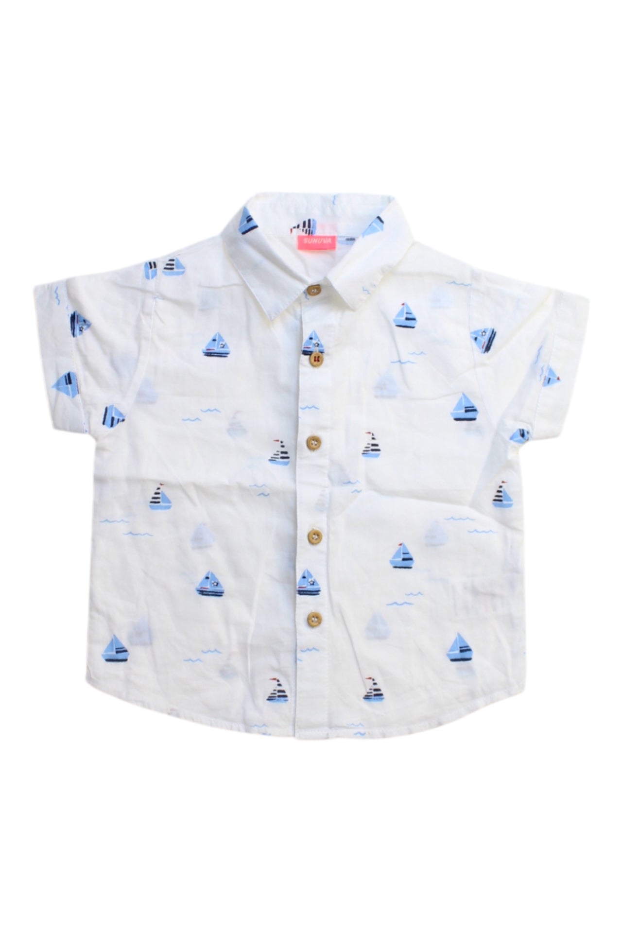 Sunuva Button-Up Sailboat Shirt 3-6M、mySite、g9winljtr