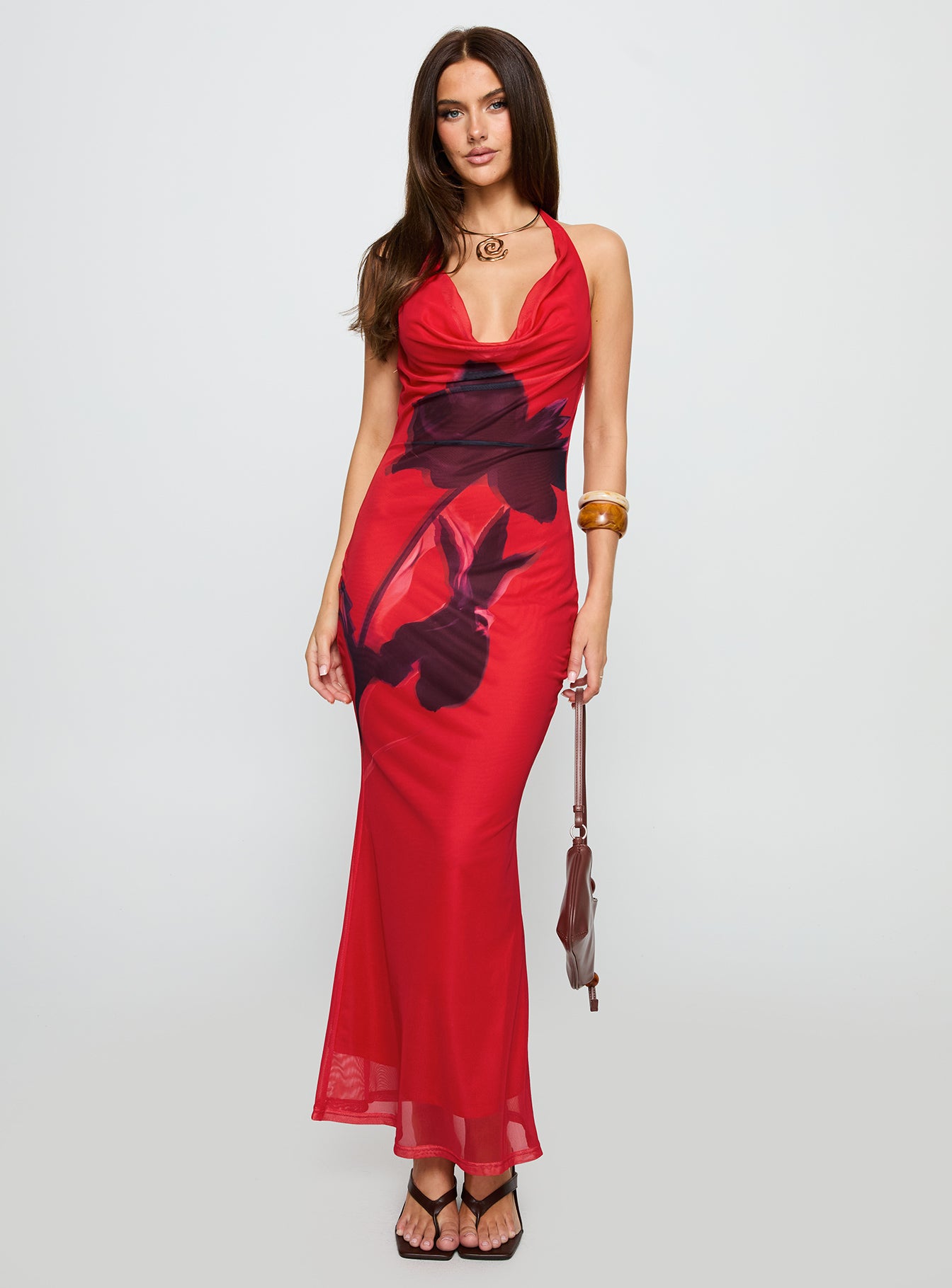 Bittersuite Cowl Maxi Dress Multi、mySite、solidvoid