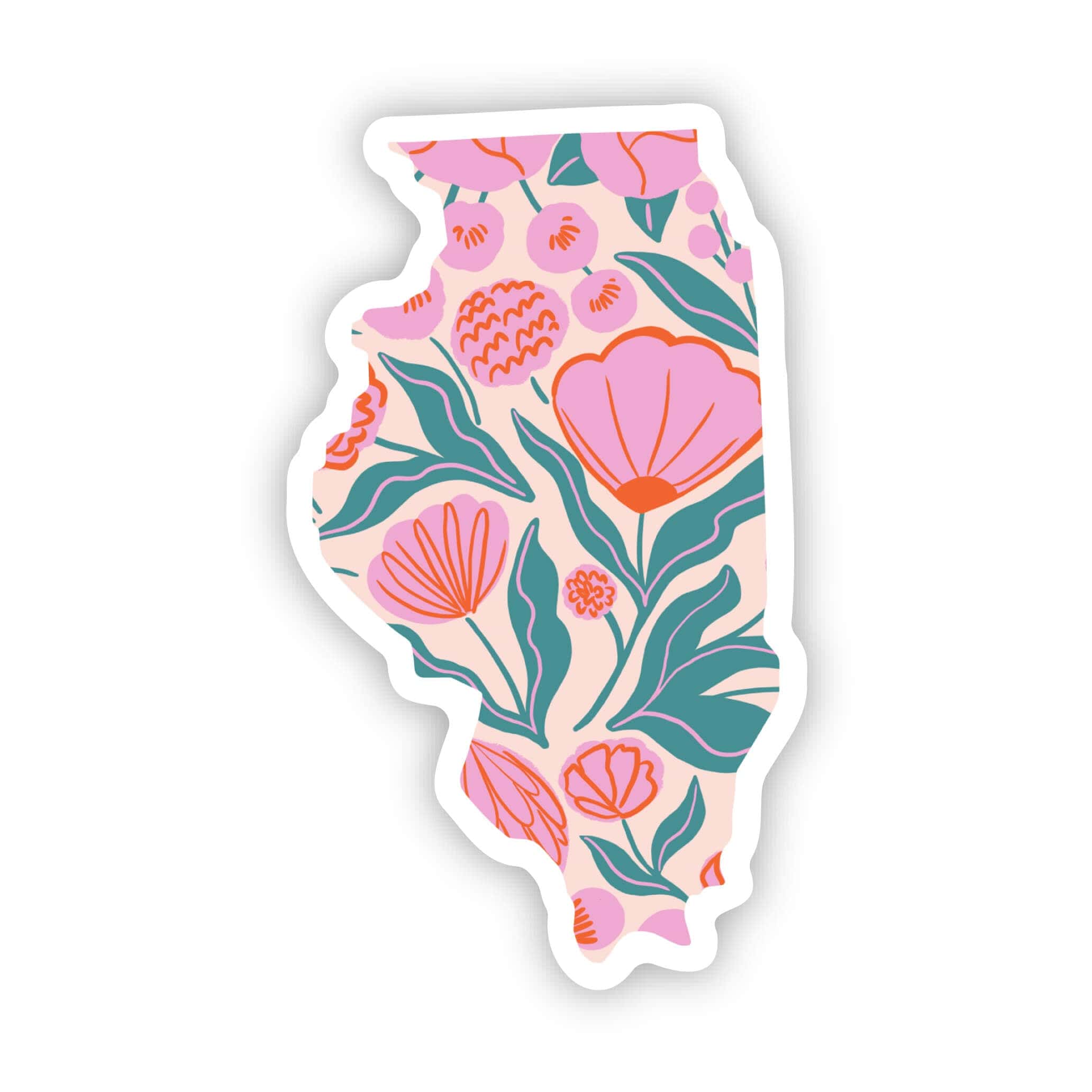  Illinois Sticker - Elegant Floral、mySite、elrpsem3k