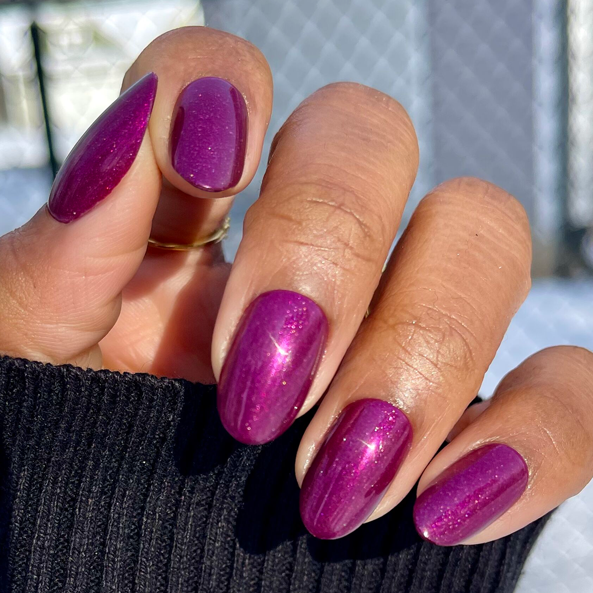 Plaza Shimmer | Medium | Oval - Tab Press-On、mySite、solidvoid