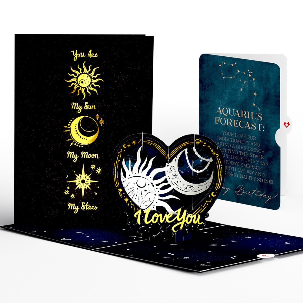 Celestial Love Pop-Up Card and Pisces Aquarius Sentiment Set、mySite、solidvoid