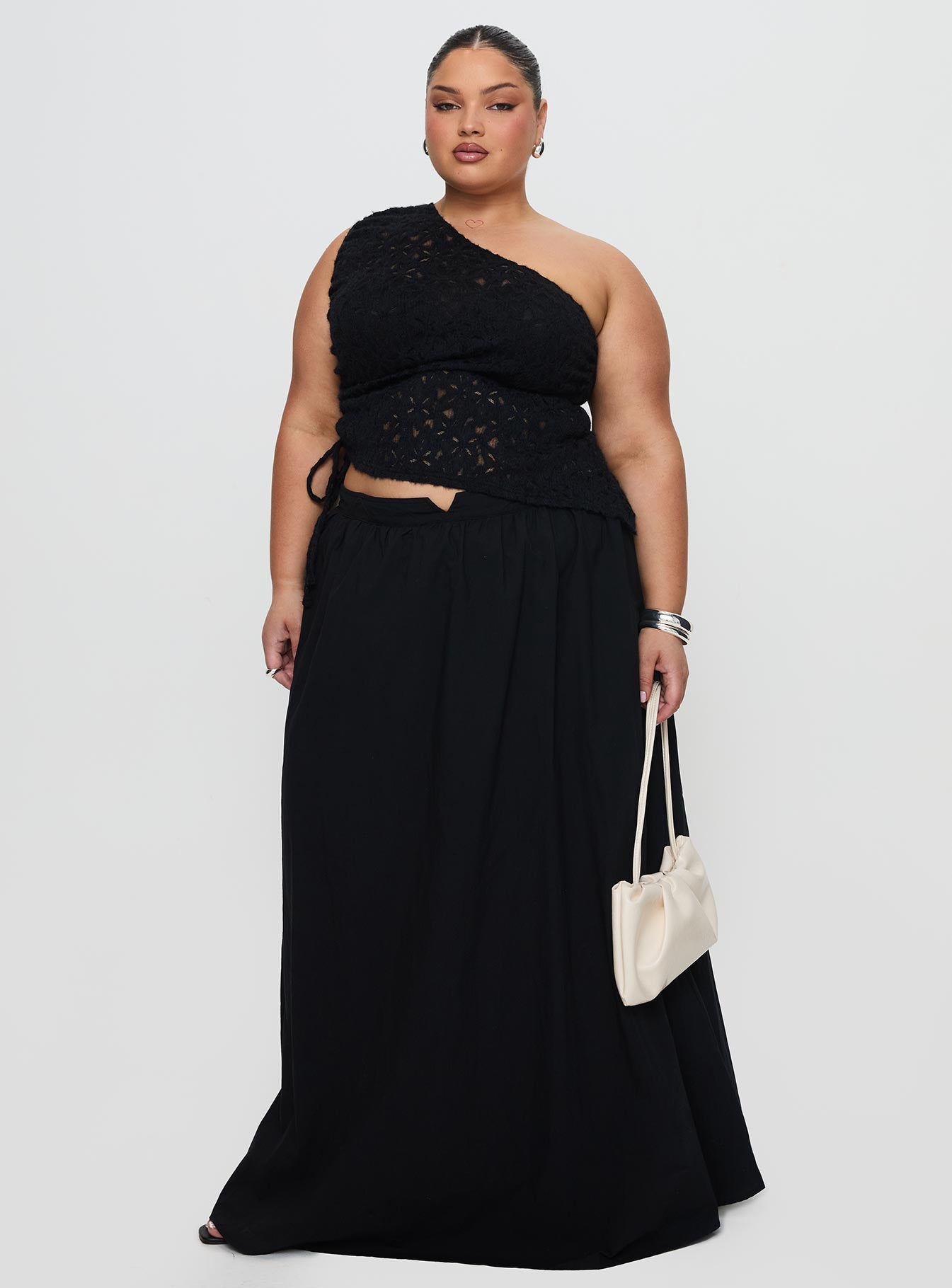 Sensua One Shoulder Top Black、mySite、solidvoid