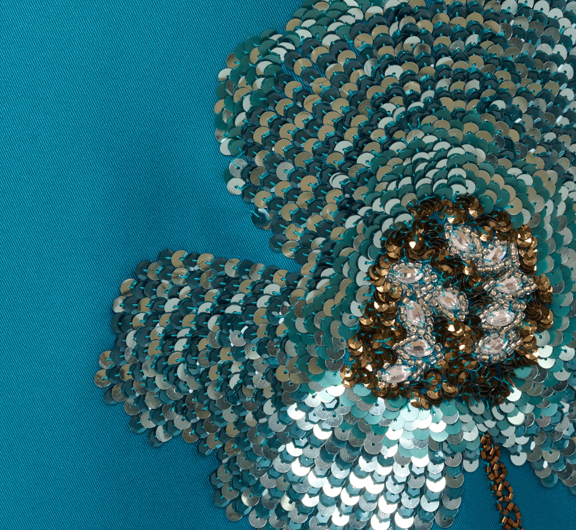 Sleeveless Sequin Bead Flower Midi Dress In Peacock、mySite、solidvoid