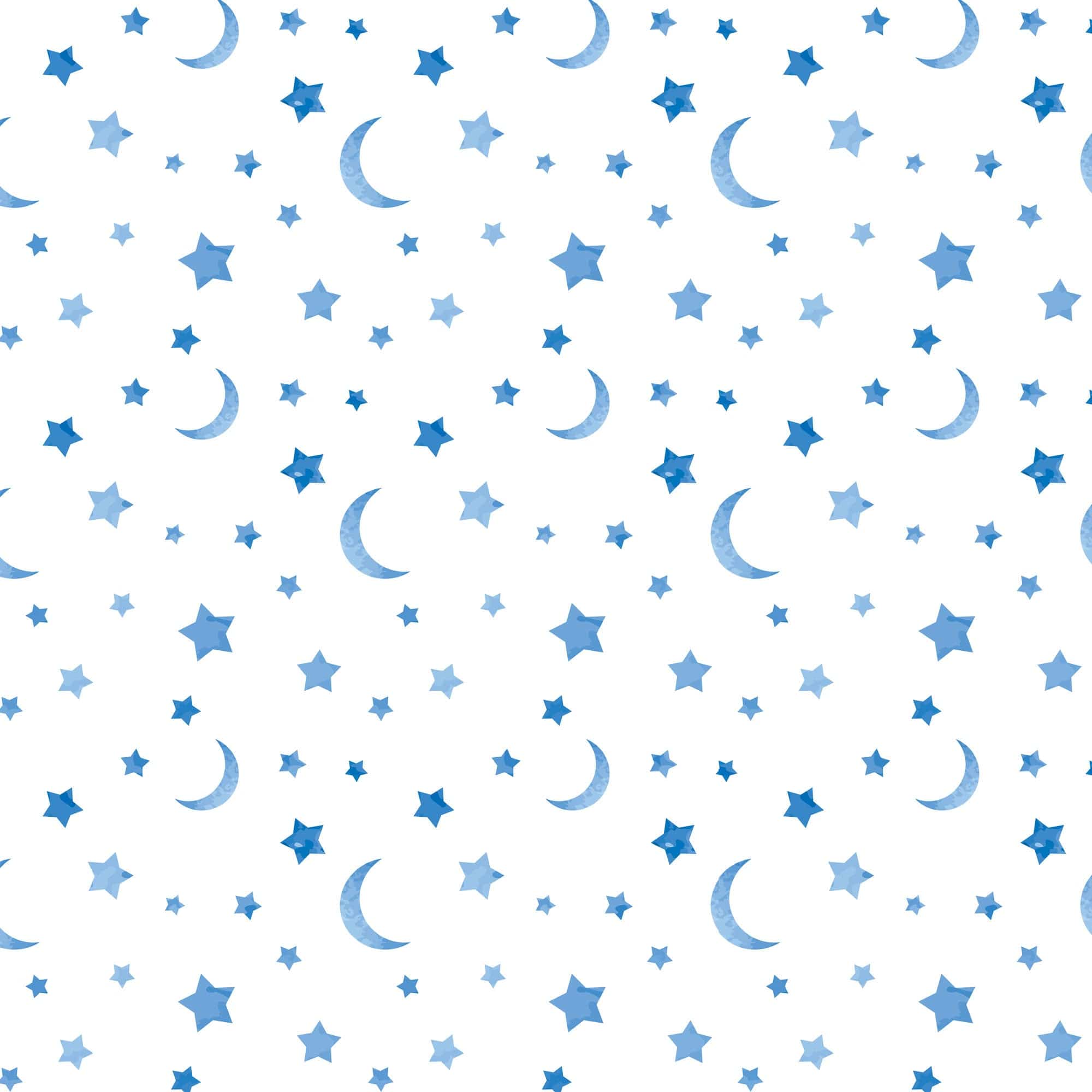  Blue Watercolor Clouds & Moon 12 x12 Paper、mySite、ghnorth