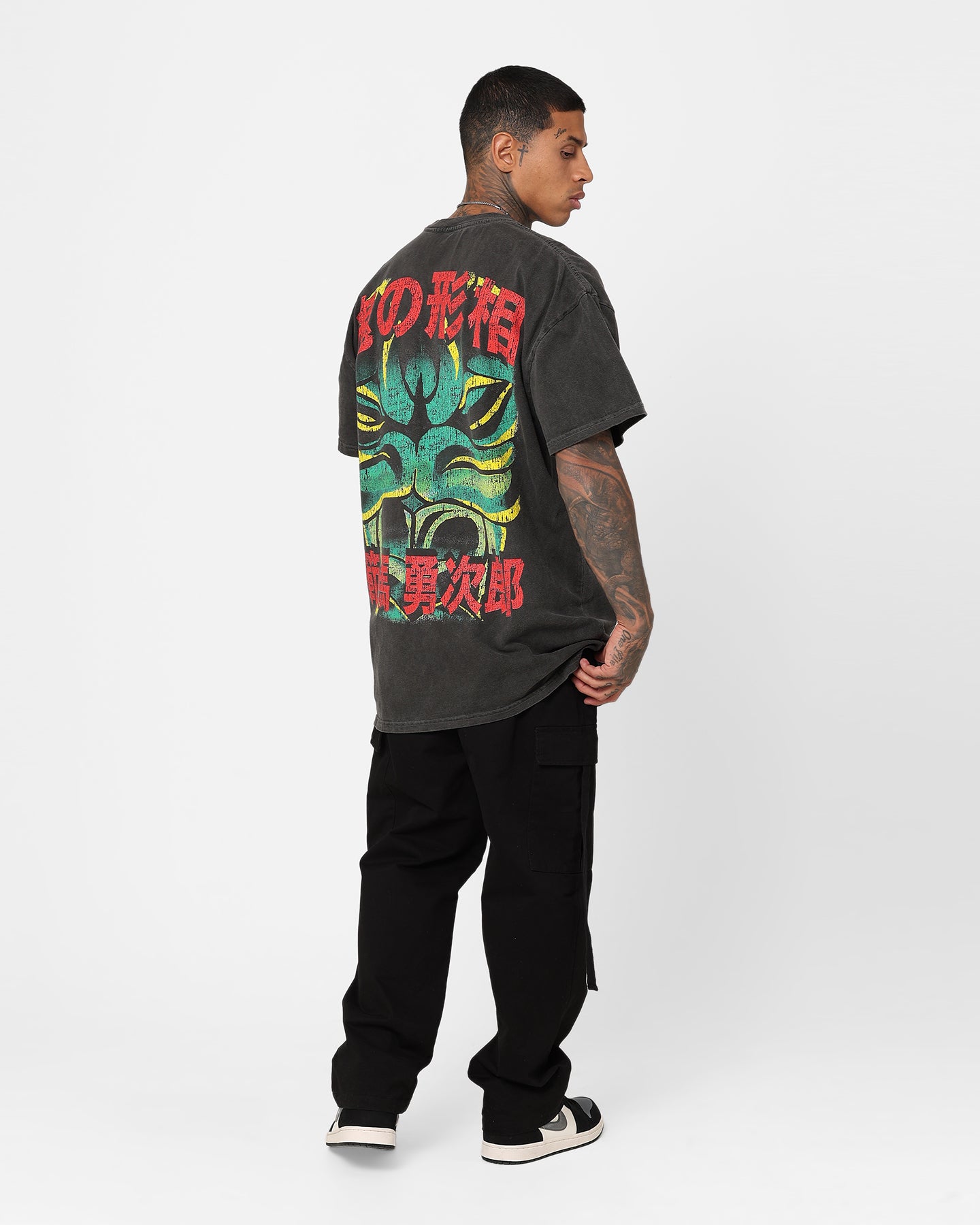 Goat Crew X Baki Yujiro Heavyweight Vintage T-Shirt Black Wash、mySite、zt4zffjzw