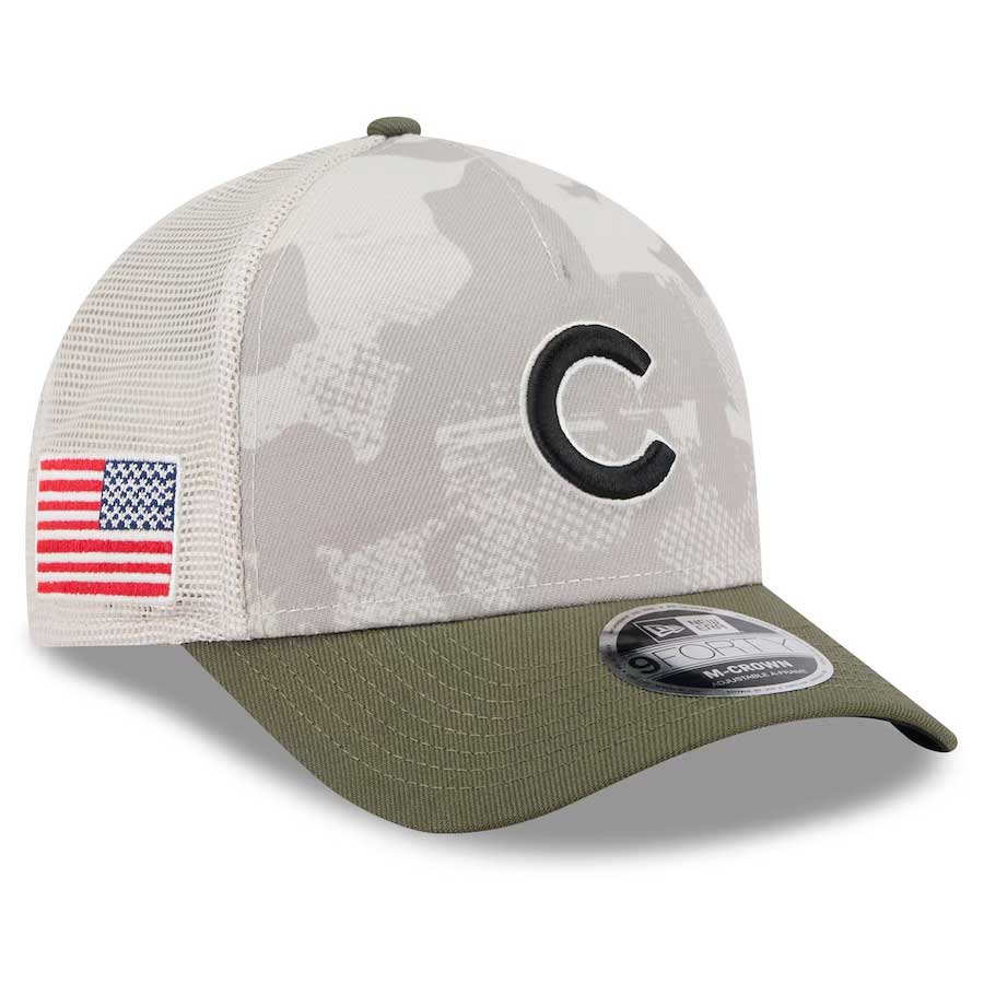 Chicago Cubs New Era 2025 Youth Armed Forces Day 9FORTY Adjustable Cap、mySite、vikingsvslions