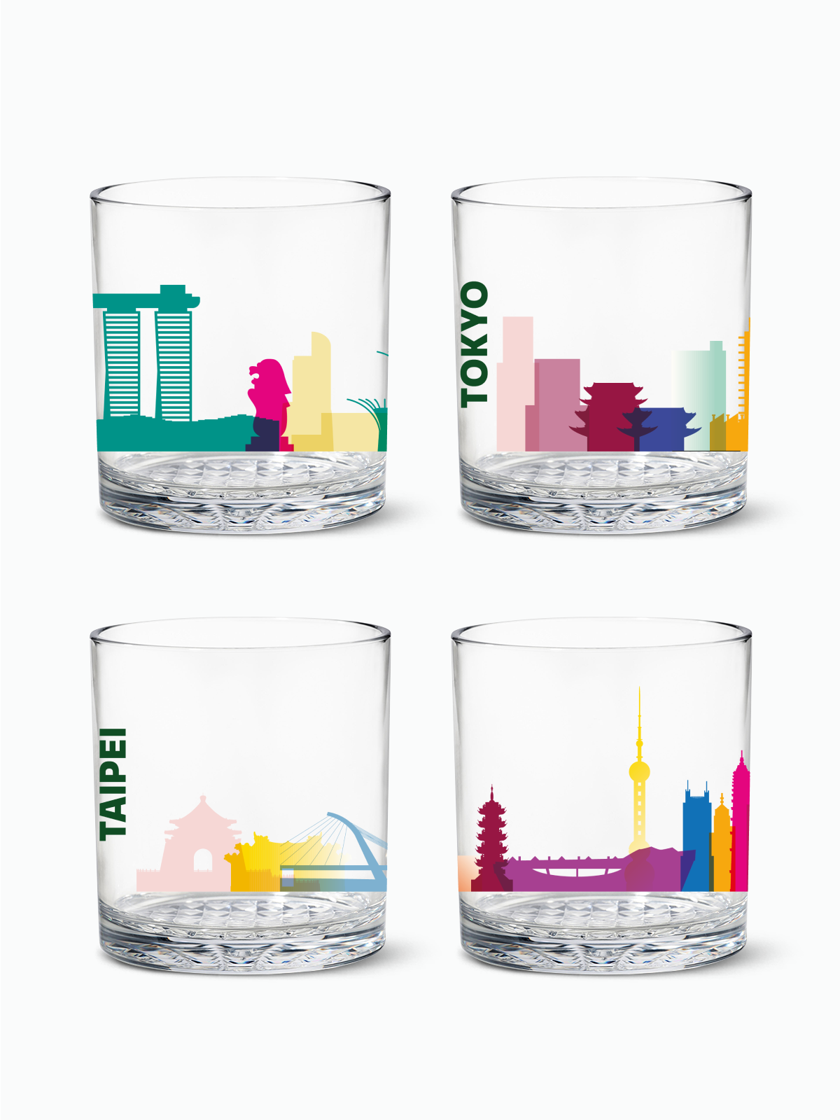 Panorama of Asia- RESERVE 12oz Old Fashioned Tritan Copolyester Glass、mySite、camillekostekn