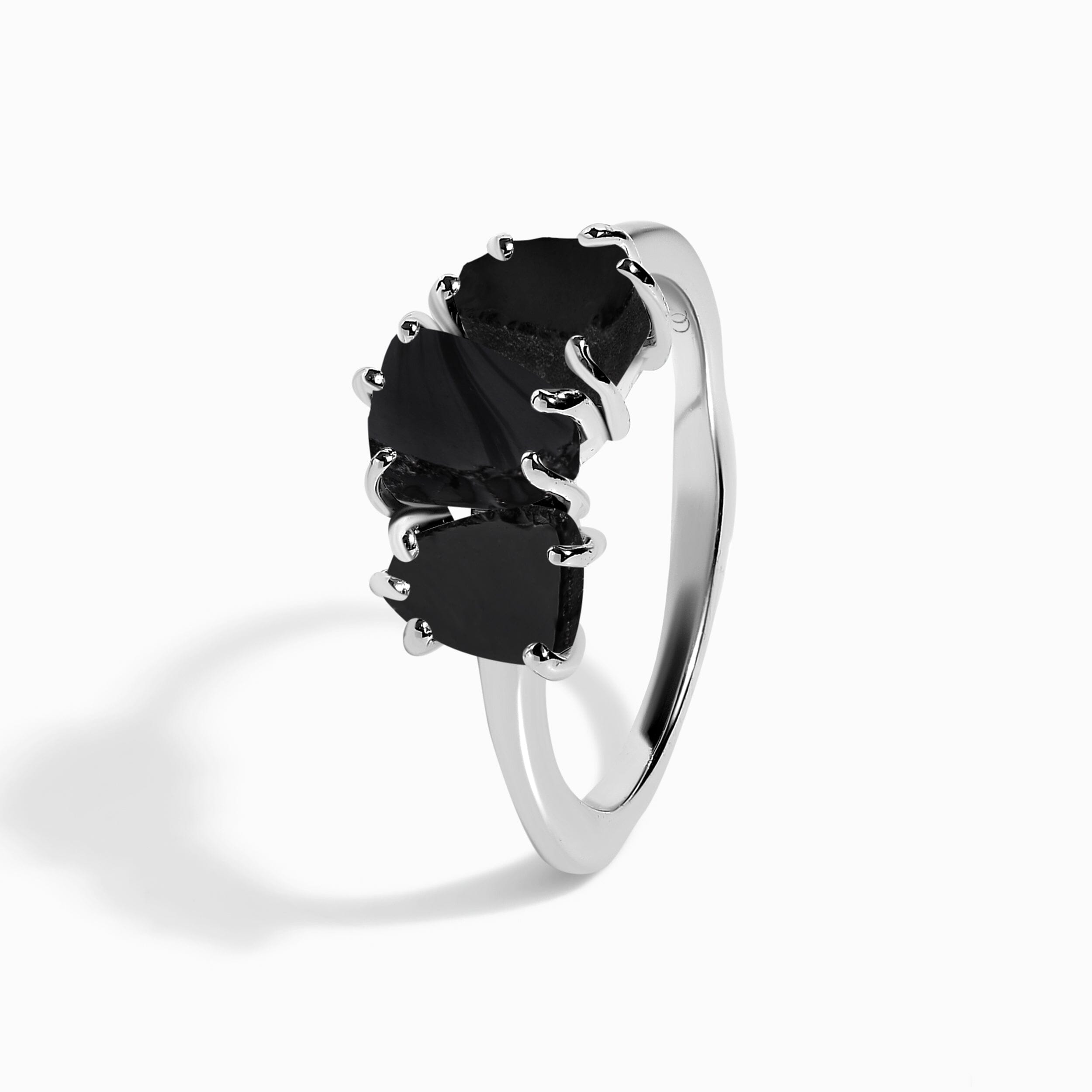 Raw Crystal Ring - Enchanted Black Obsidian、mySite、hinf8tx79
