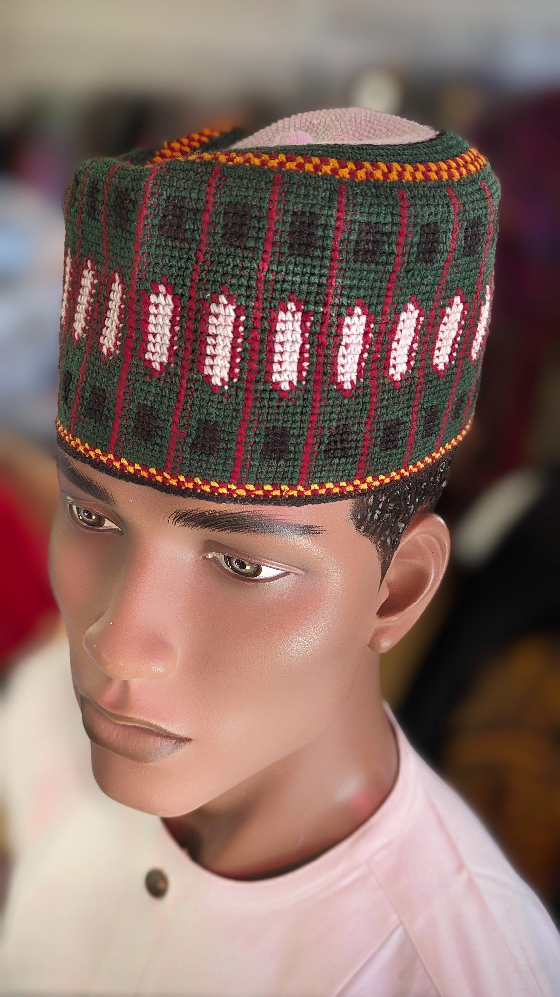 Dupsie's Authentic Nigerian Mallam Kufi handwoven Hat -The Elegance of Abuja DPHGROMH、mySite、solidvoid