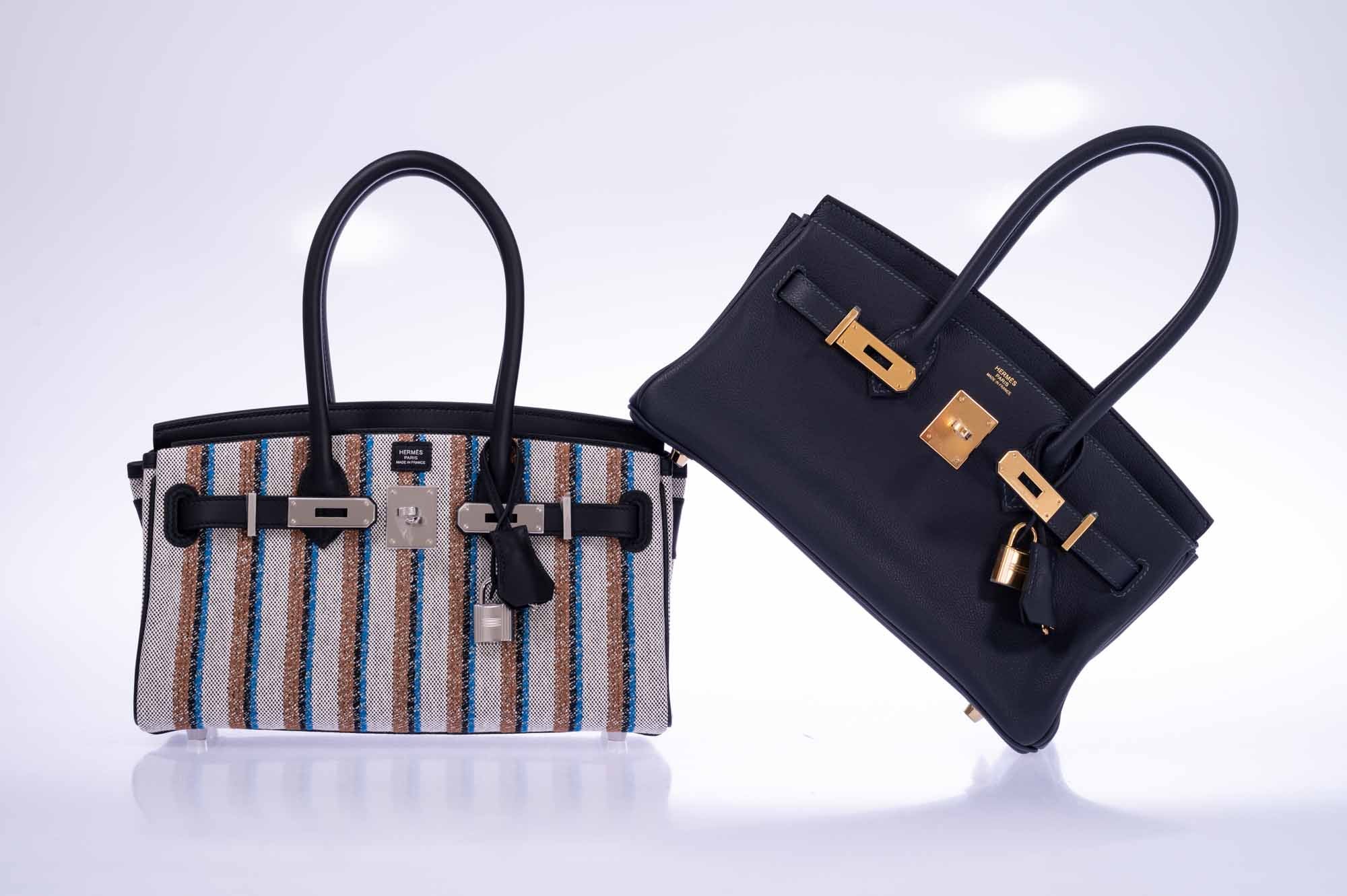 Hermès Birkin Shoulder Light 29 in Black Evercolor and Embroidered Toile Palladium Hardware、mySite、garminoutage.com
