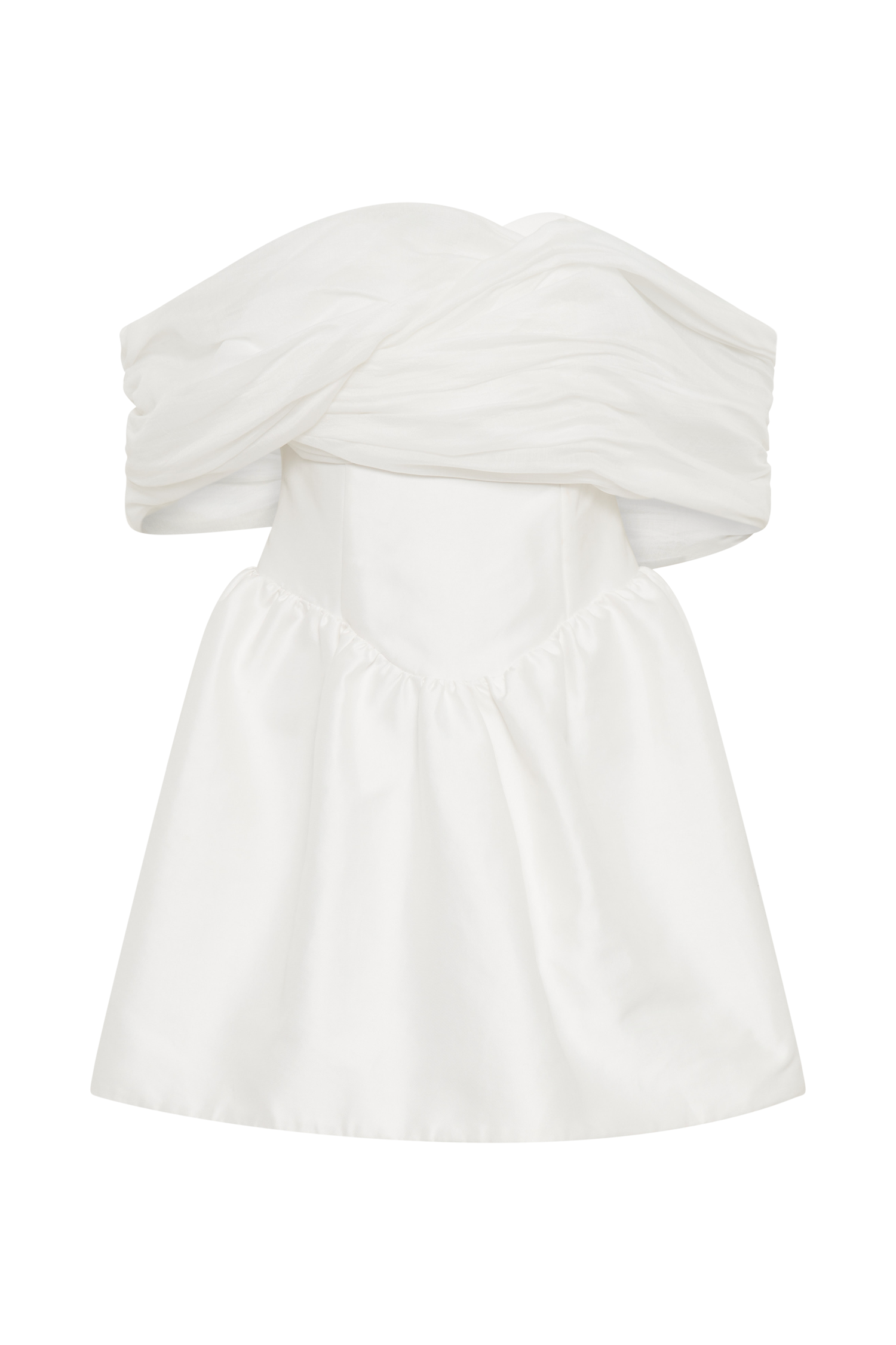 Tessa Structured Mini Dress - White、mySite、solidvoid