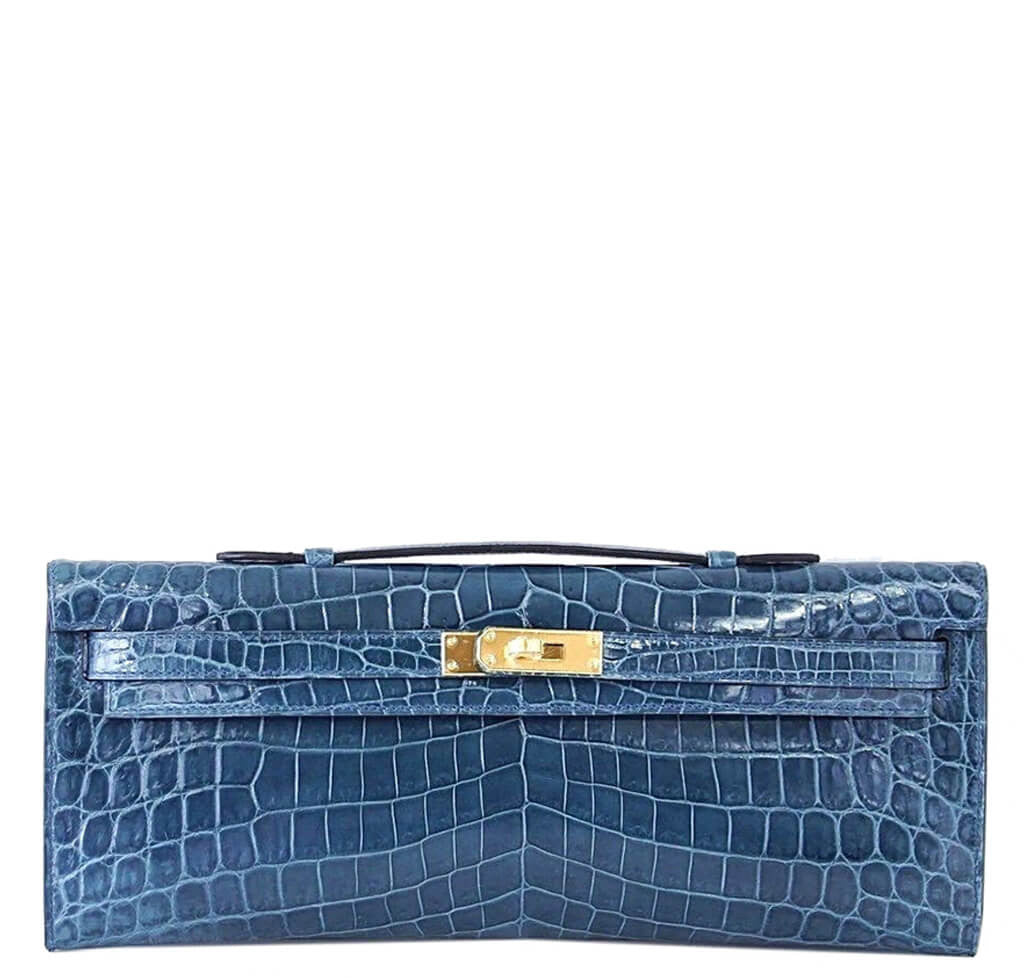 Hermès Kelly Cut Bag Blue Colvert Crocodile、mySite、garminoutage.com
