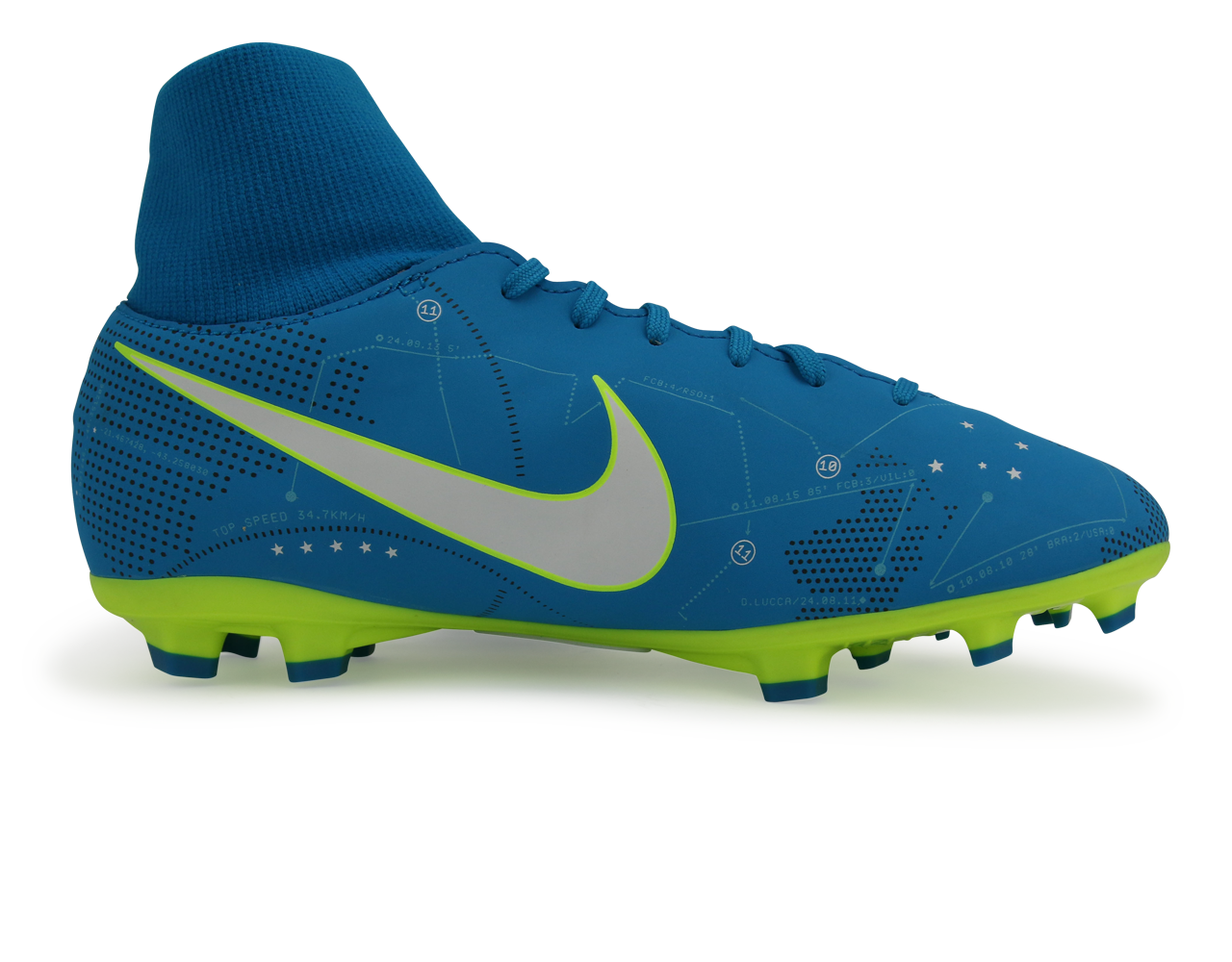 Nike Kids Mercurial Victory Dynamic Fit Neymar Jr FG Blue Orbit/White、mySite、noshort
