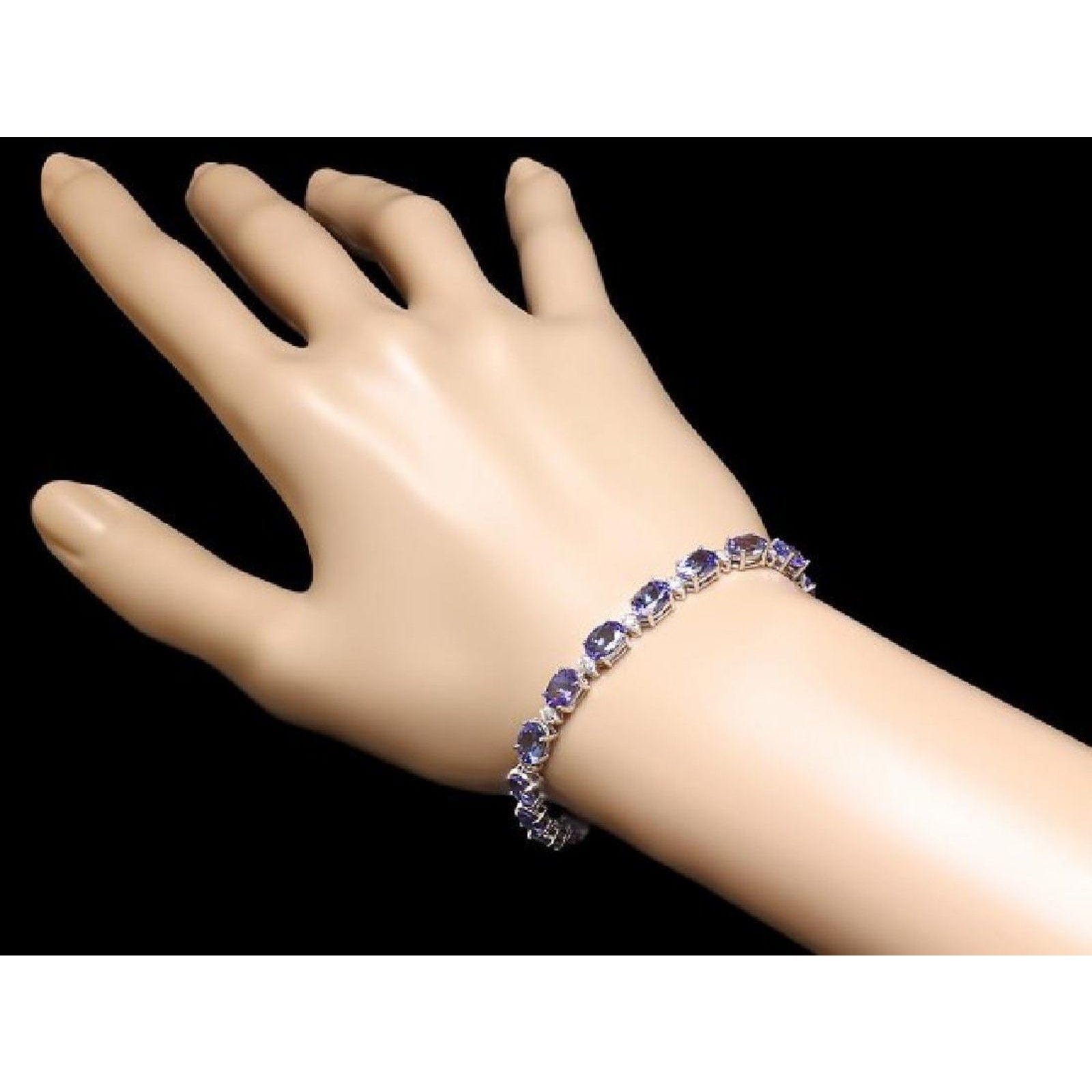 Tanzanite and Diamond Bracelets in 14K White or Yellow Gold, Stunning!、mySite、g9winljtr