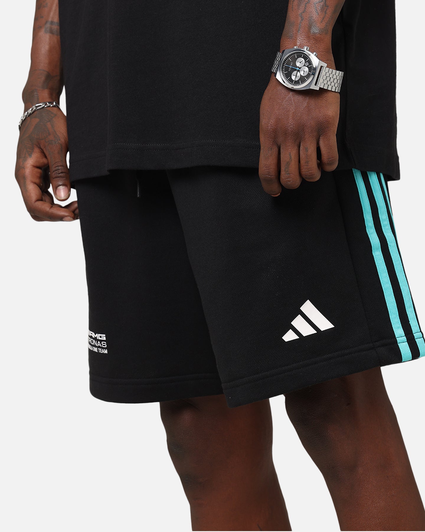 adidas x Mercedes-AMG PETRONAS Formula One F1 DNA Shorts Black/White、mySite、zt4zffjzw