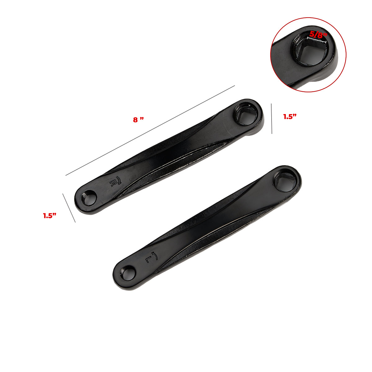  Indoor Cycle Bike Crank Arm2 - Available in Right or Left Side - 5/8、mySite、ghnorth