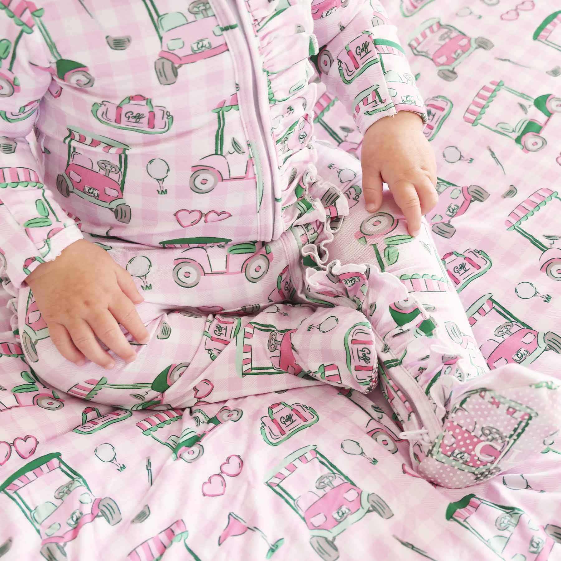  Birdie Babes Ruffle Zipper Footie | Pink、mySite、layawaytickets