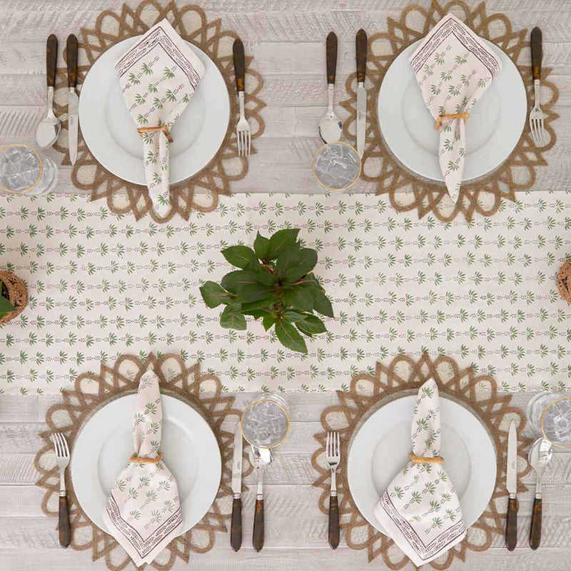 Cotton Printed Table Runner | Multicolour | 183 x 35 cm、mySite、camillekostekn