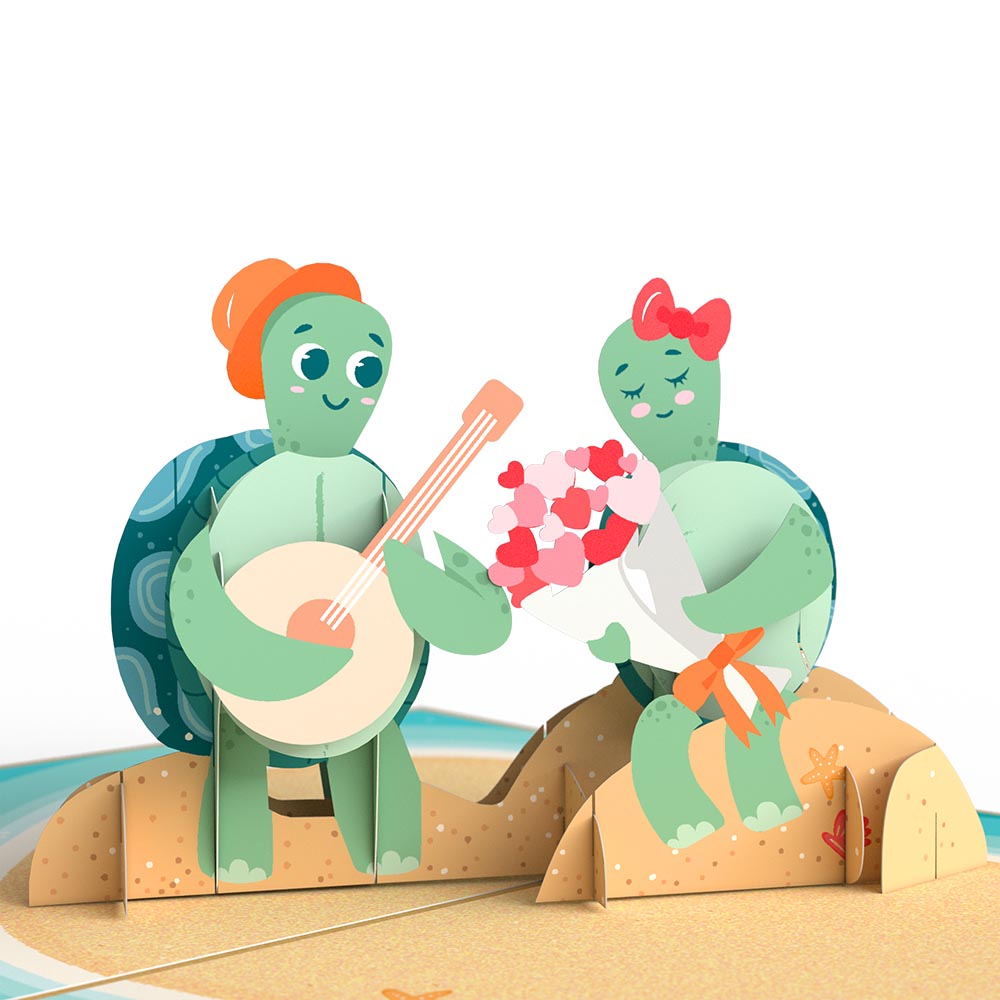 Turtley in Love Pop-Up Card、mySite、solidvoid