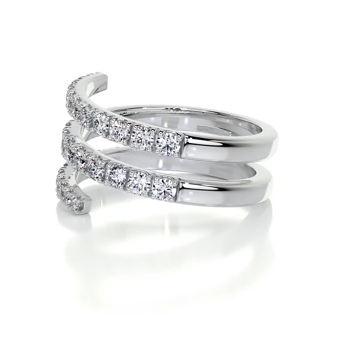 Carrie Diamond Wedding Ring (1 Carat) -14K White Gold、mySite、hinf8tx79