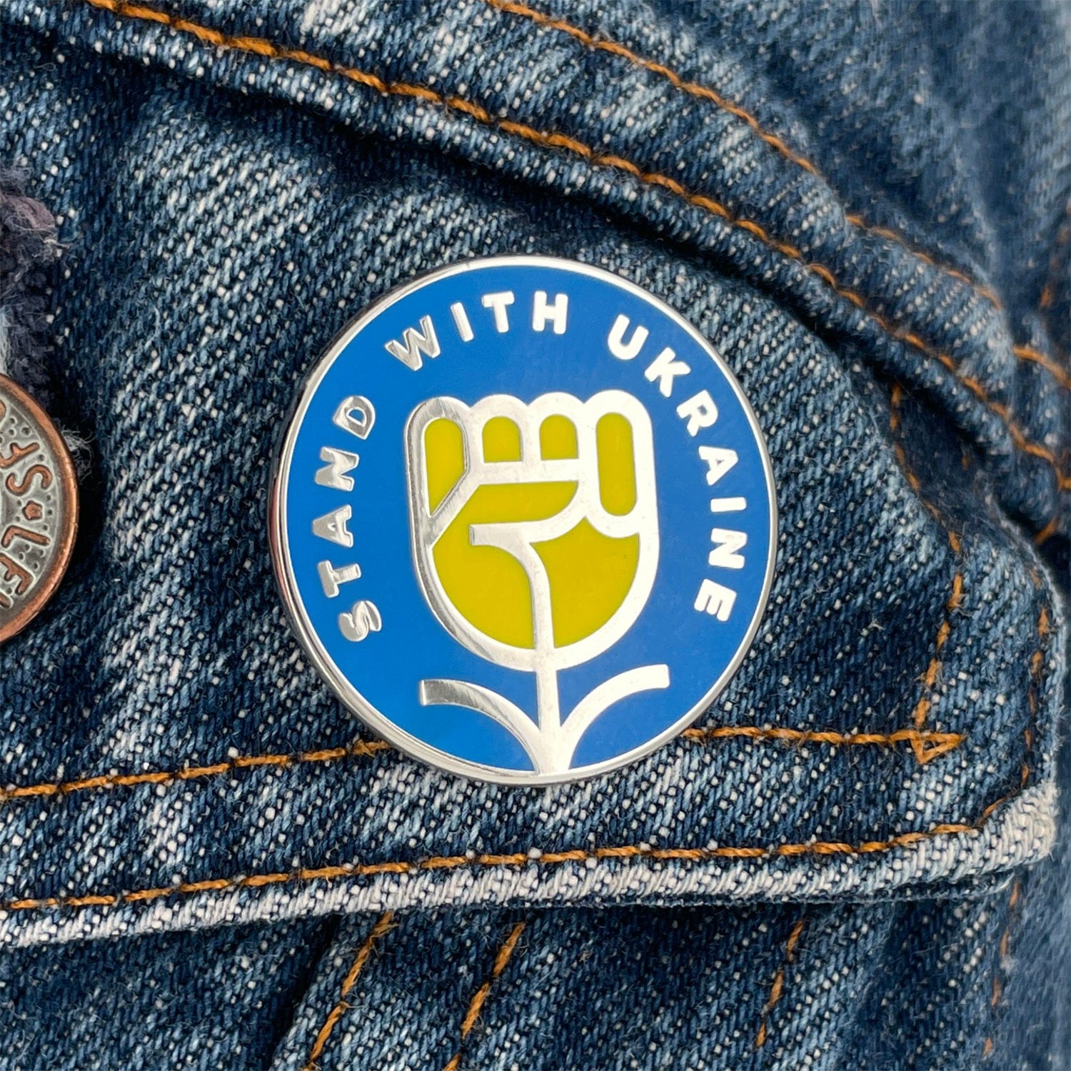  Stand With Ukraine Flower Pin、mySite、elrpsem3k