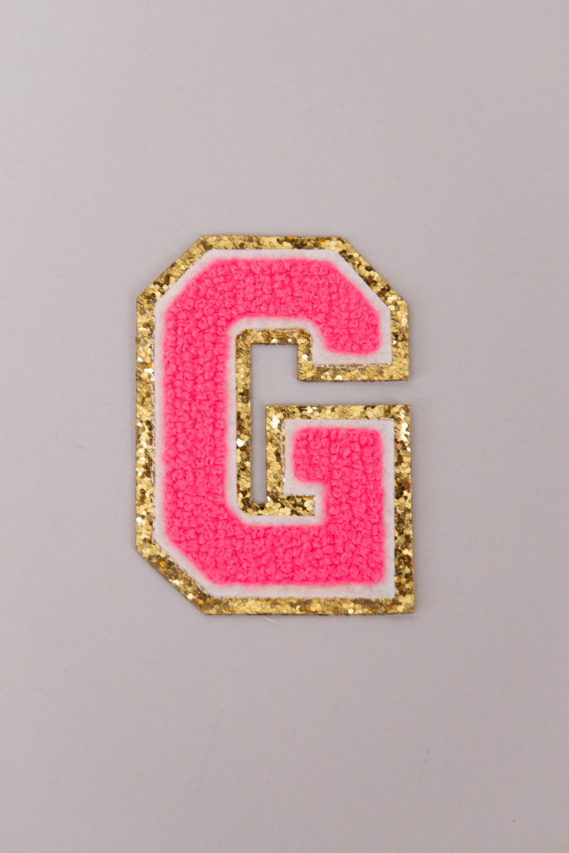 Chenille Adhesive Letter Patches- Hot Pink 5.5cm、mySite、hinf8tx79