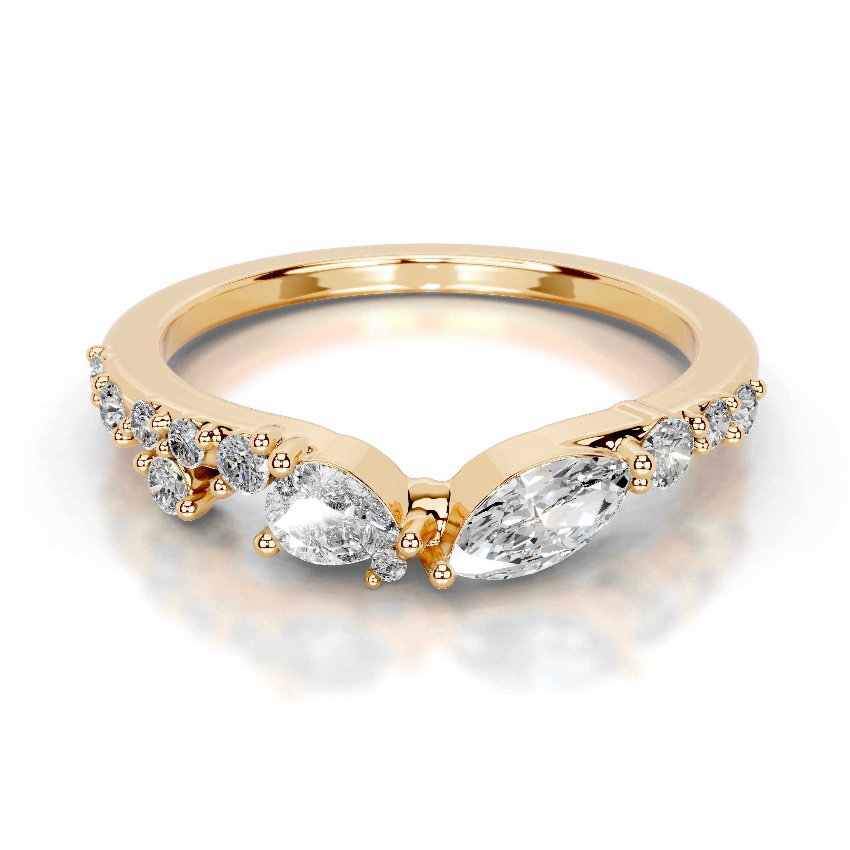 Faith Lab Grown Diamond Wedding band - 18K Yellow Gold、mySite、hinf8tx79