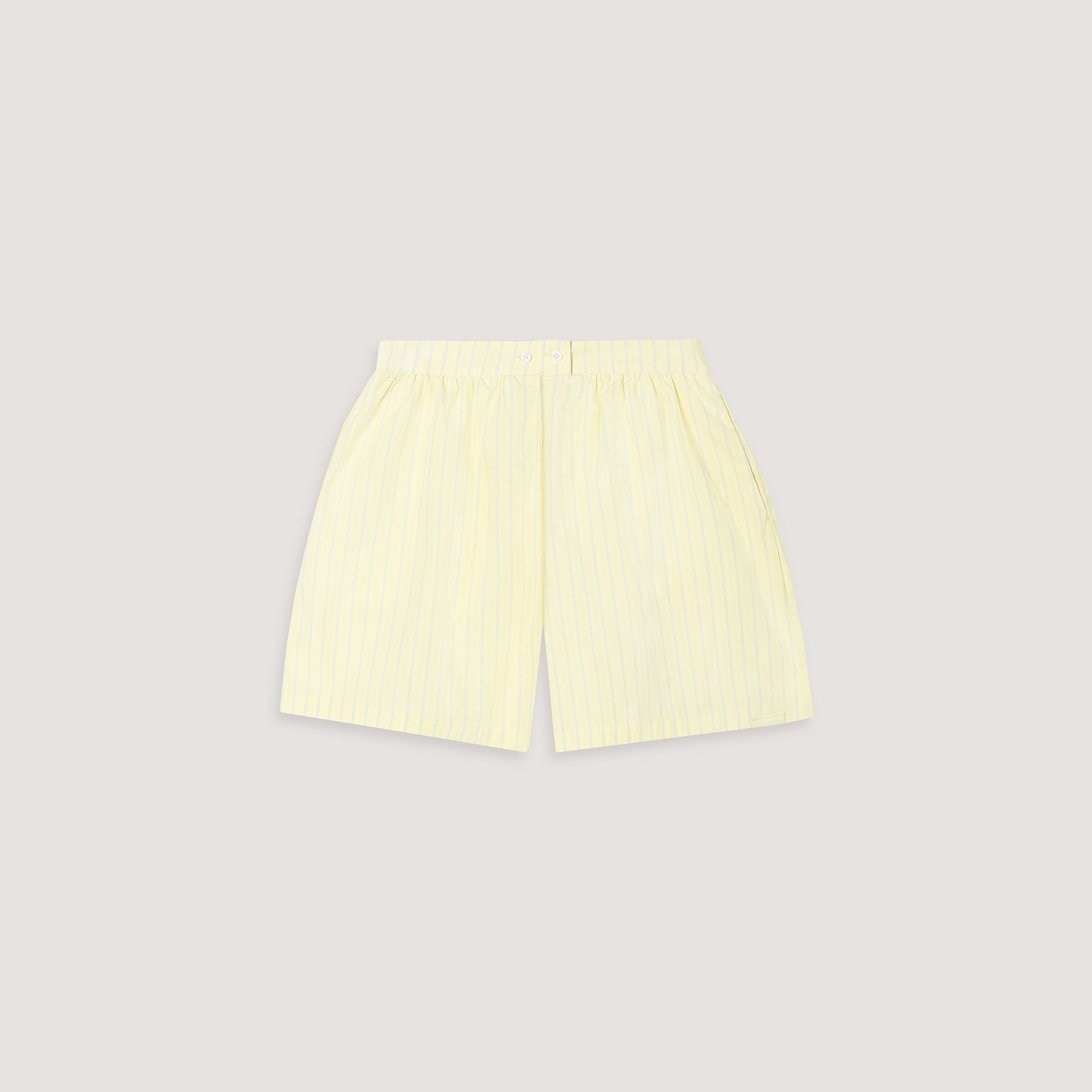 Striped Cotton Shorts - Yellow、mySite、bengalsvssteelers